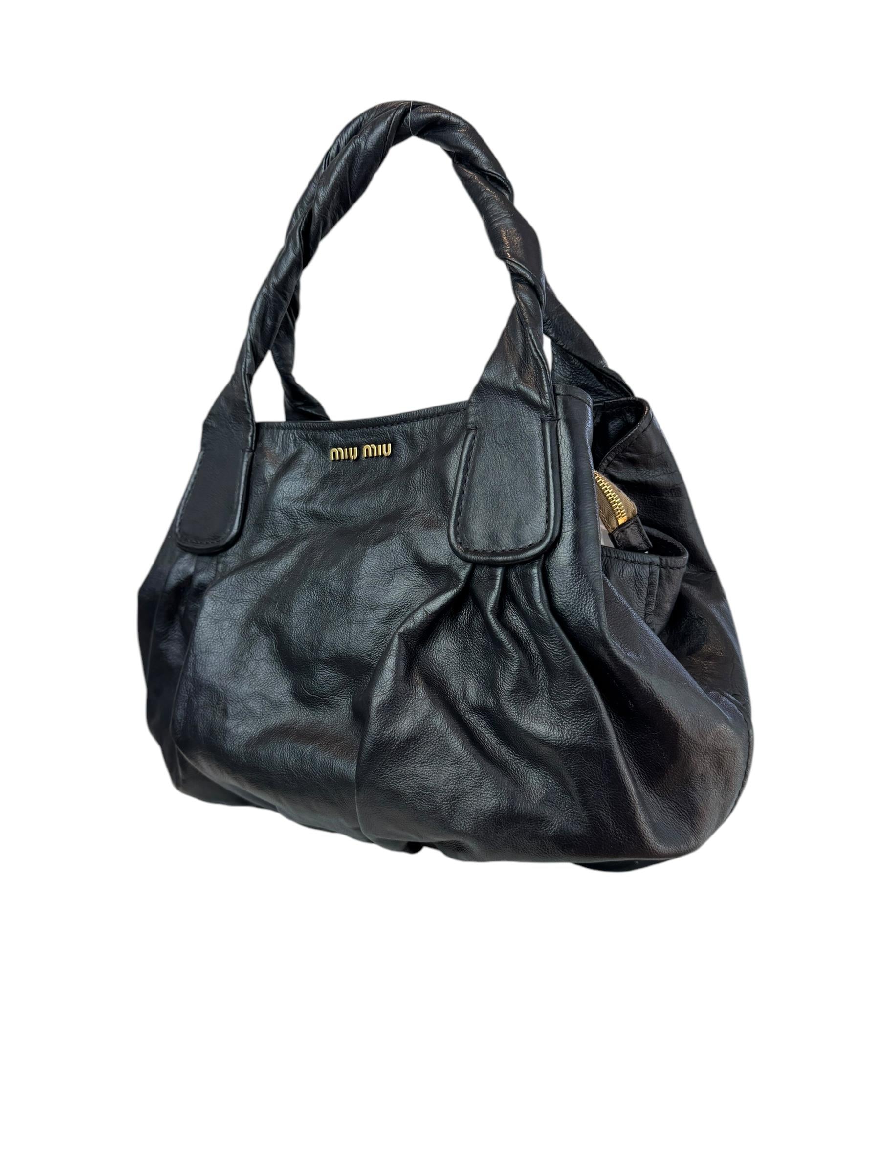 MIU MIU BLACK TOTE BAG
