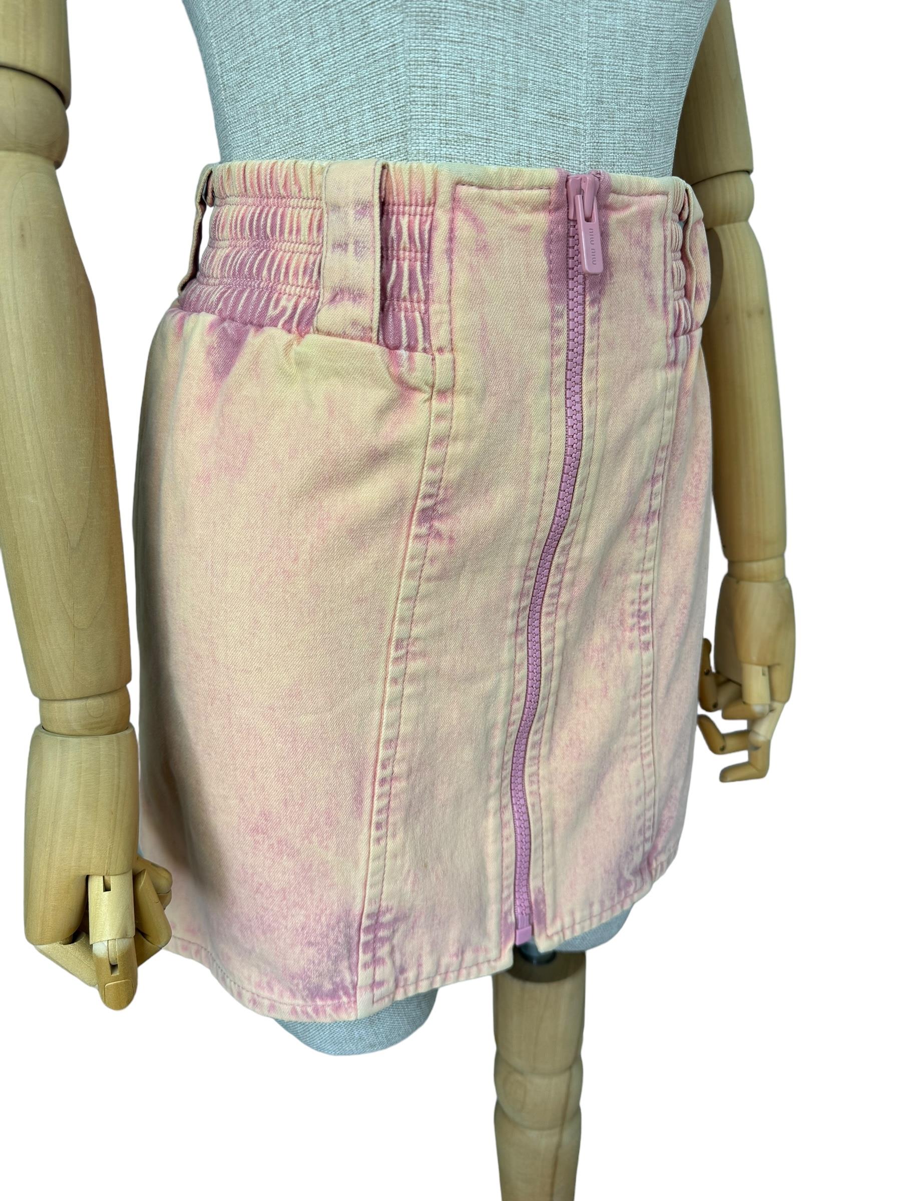 MIU MIU CLUB PINK DENIM SKIRT