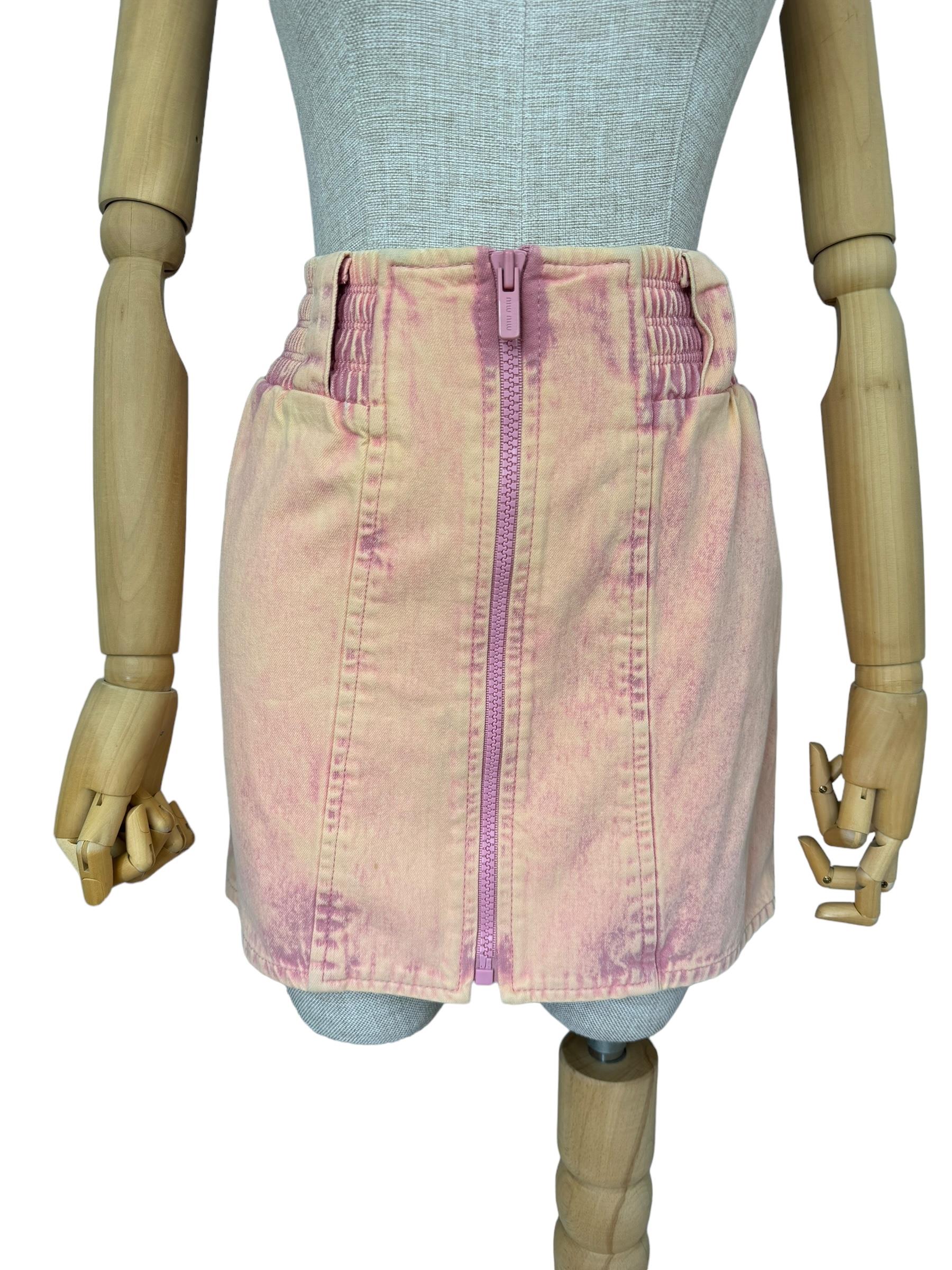MIU MIU CLUB PINK DENIM SKIRT