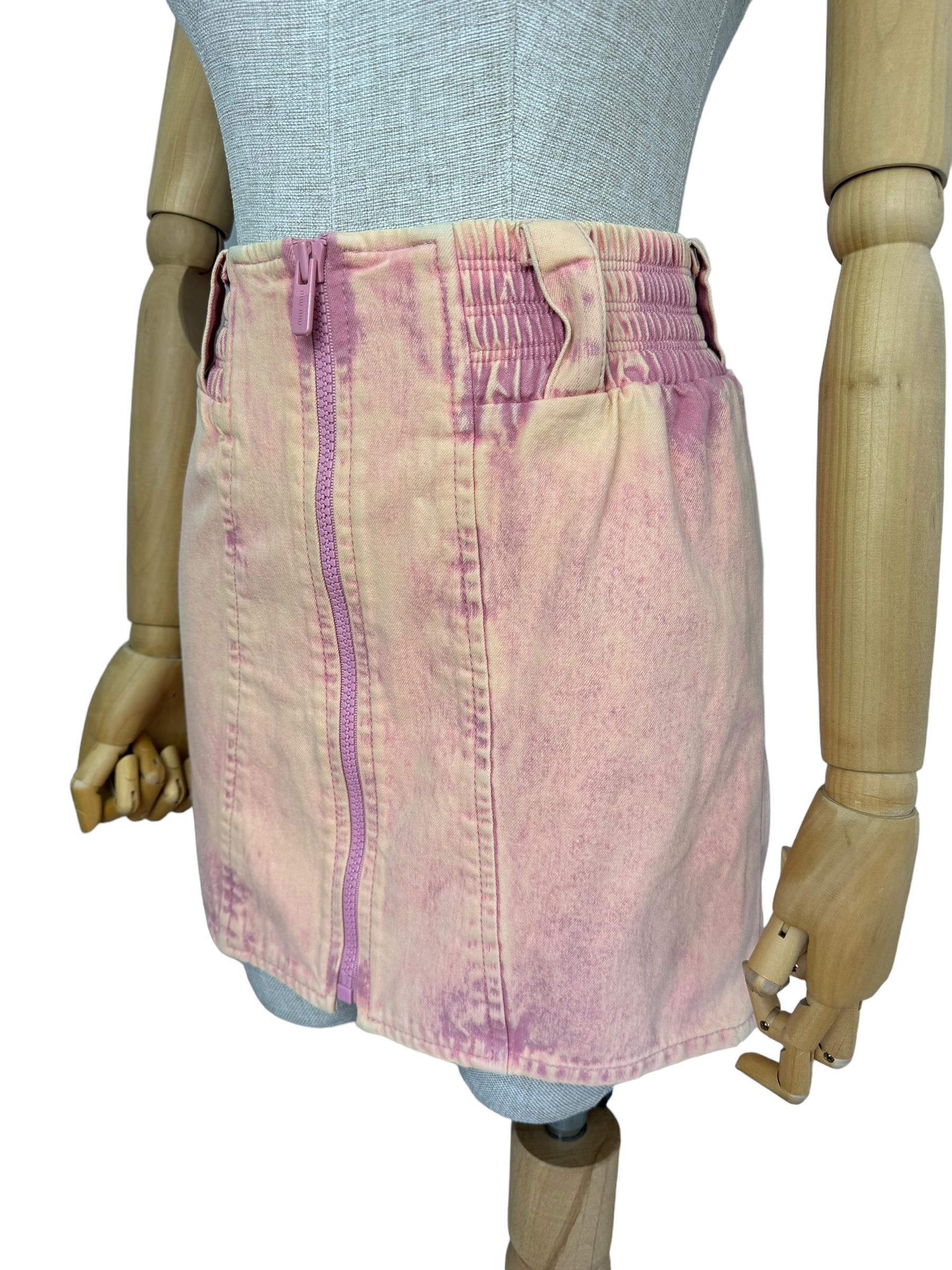 MIU MIU CLUB PINK DENIM SKIRT