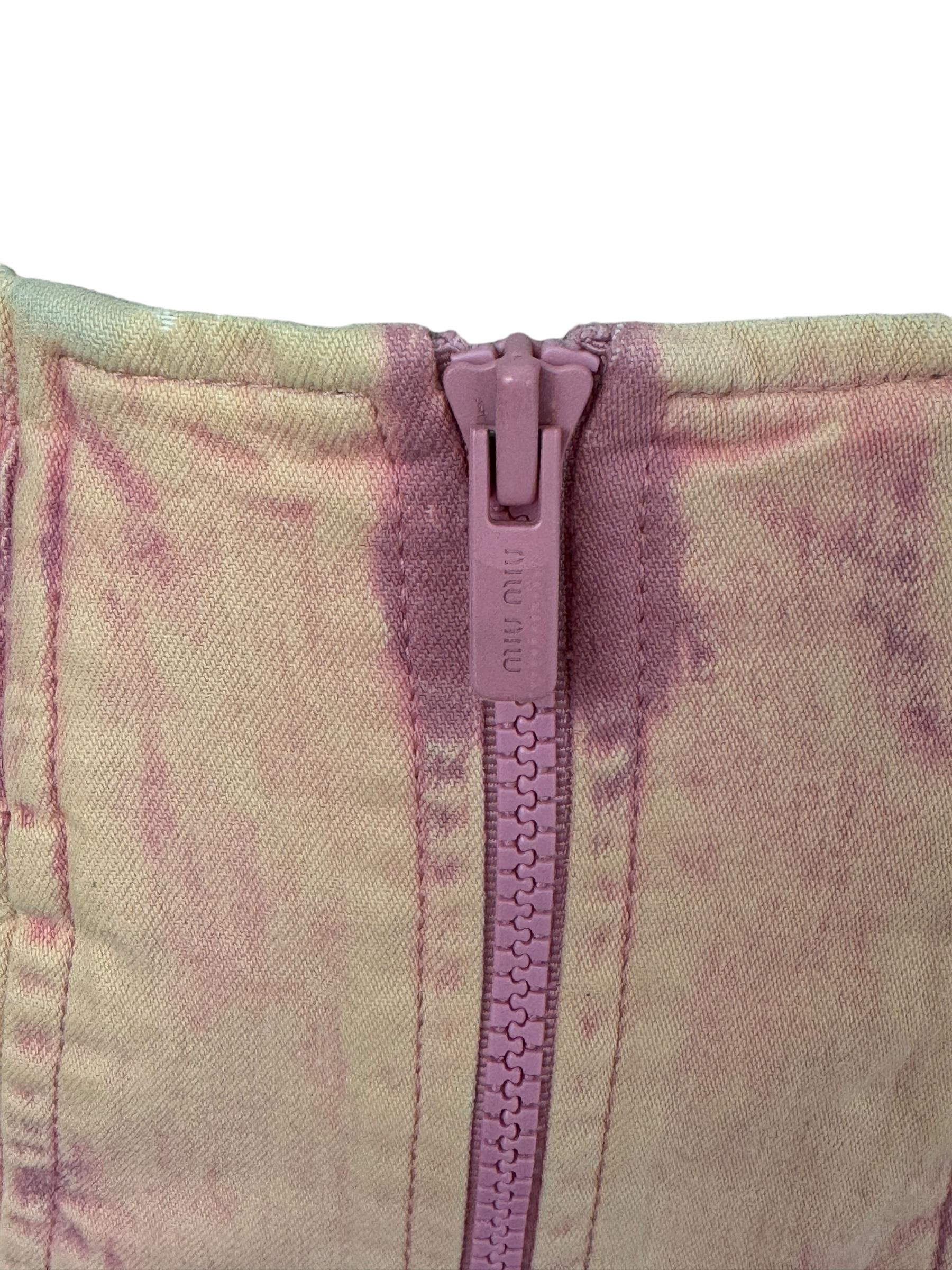 MIU MIU CLUB PINK DENIM SKIRT