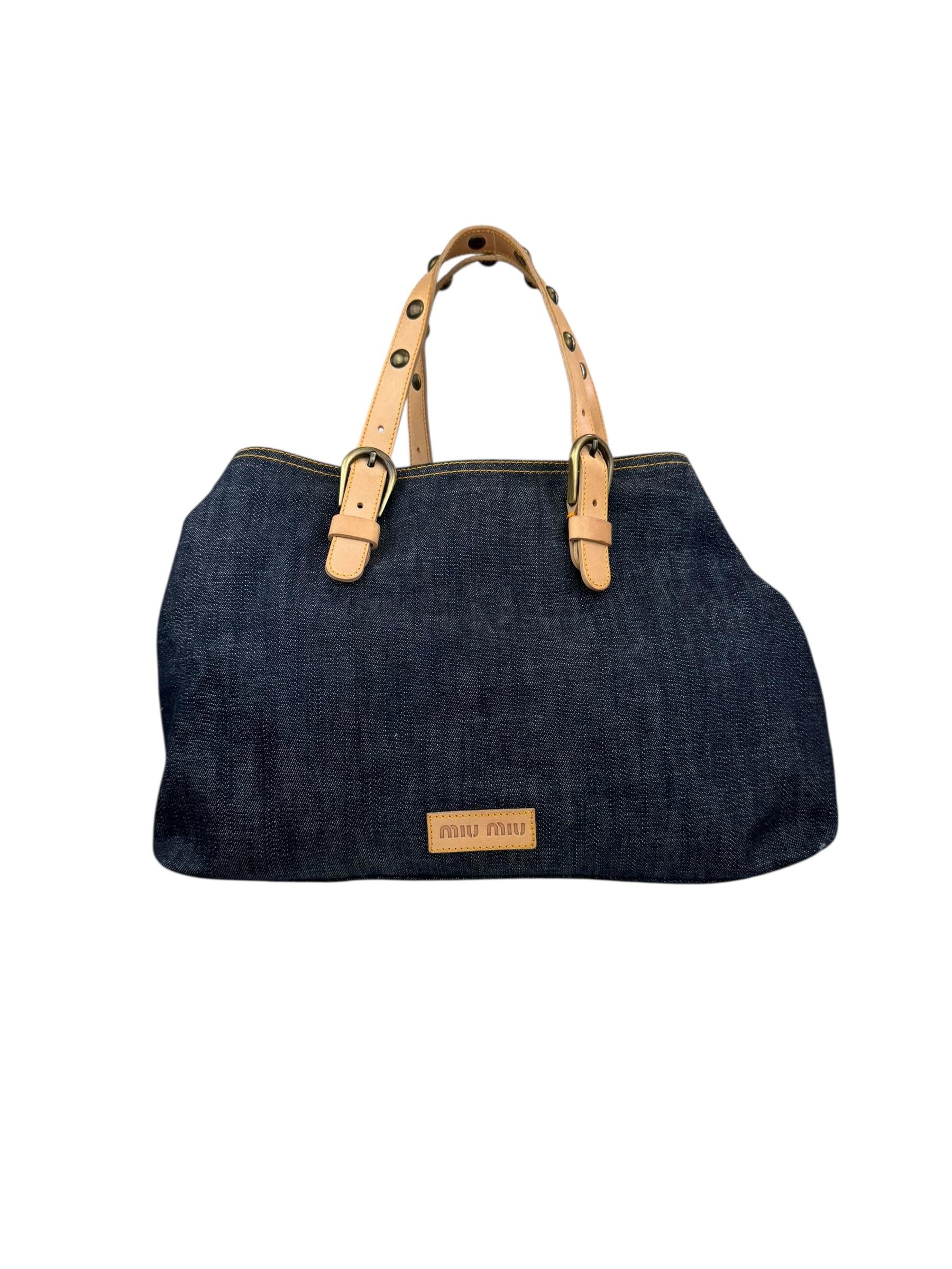 MIU MIU DENIM TOTE BAG