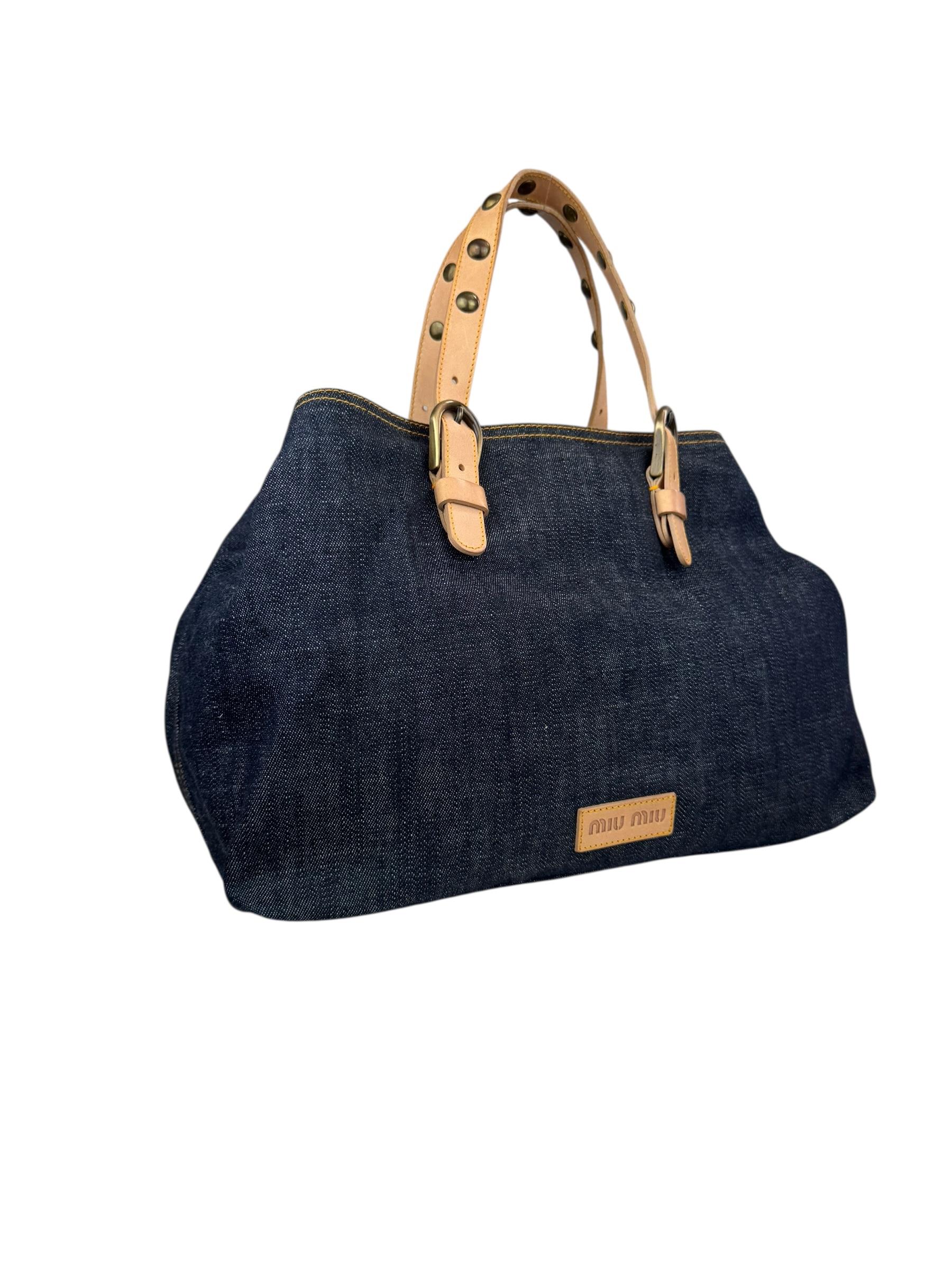 MIU MIU DENIM TOTE BAG