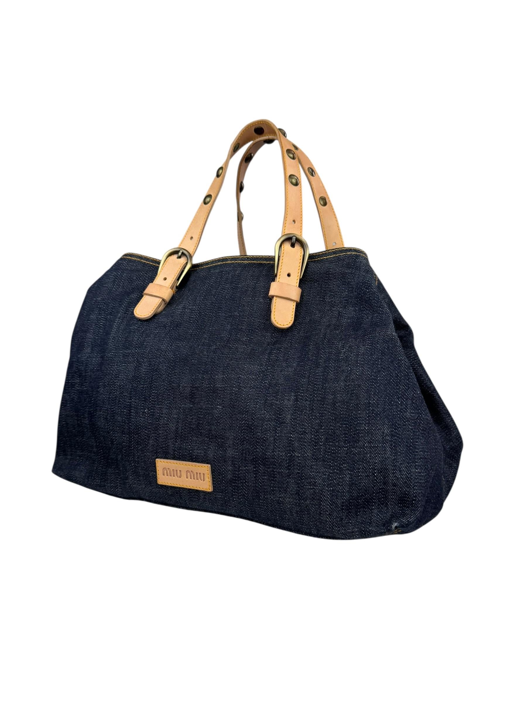 MIU MIU DENIM TOTE BAG