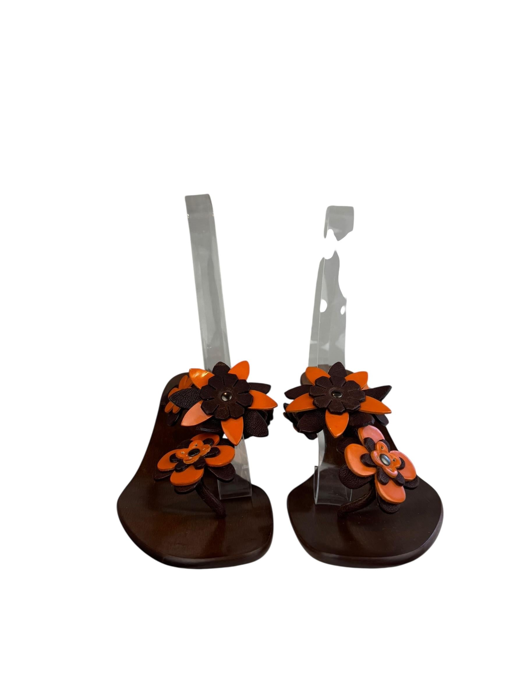 MIU MIU FLORAL SANDALS