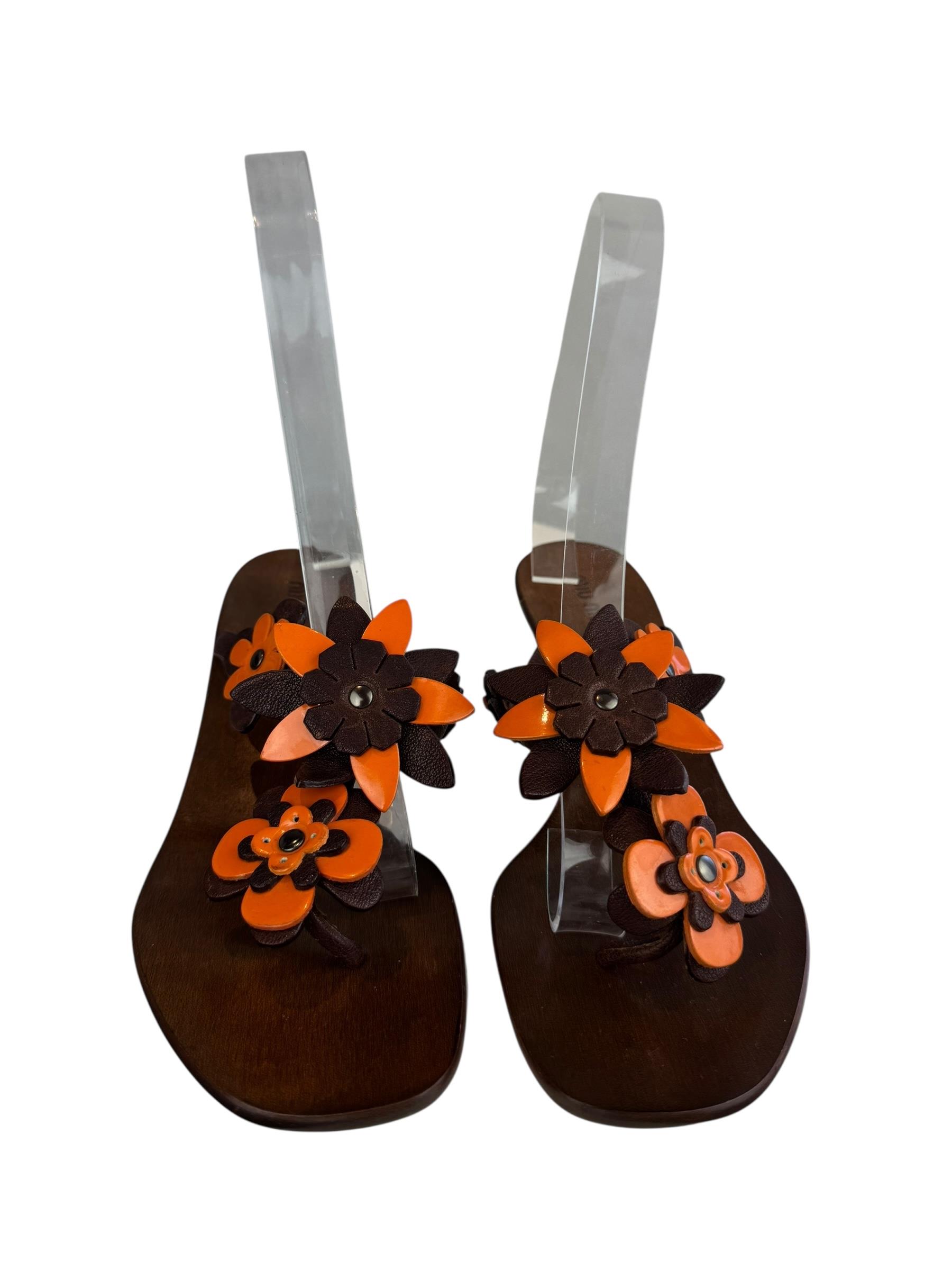 MIU MIU FLORAL SANDALS