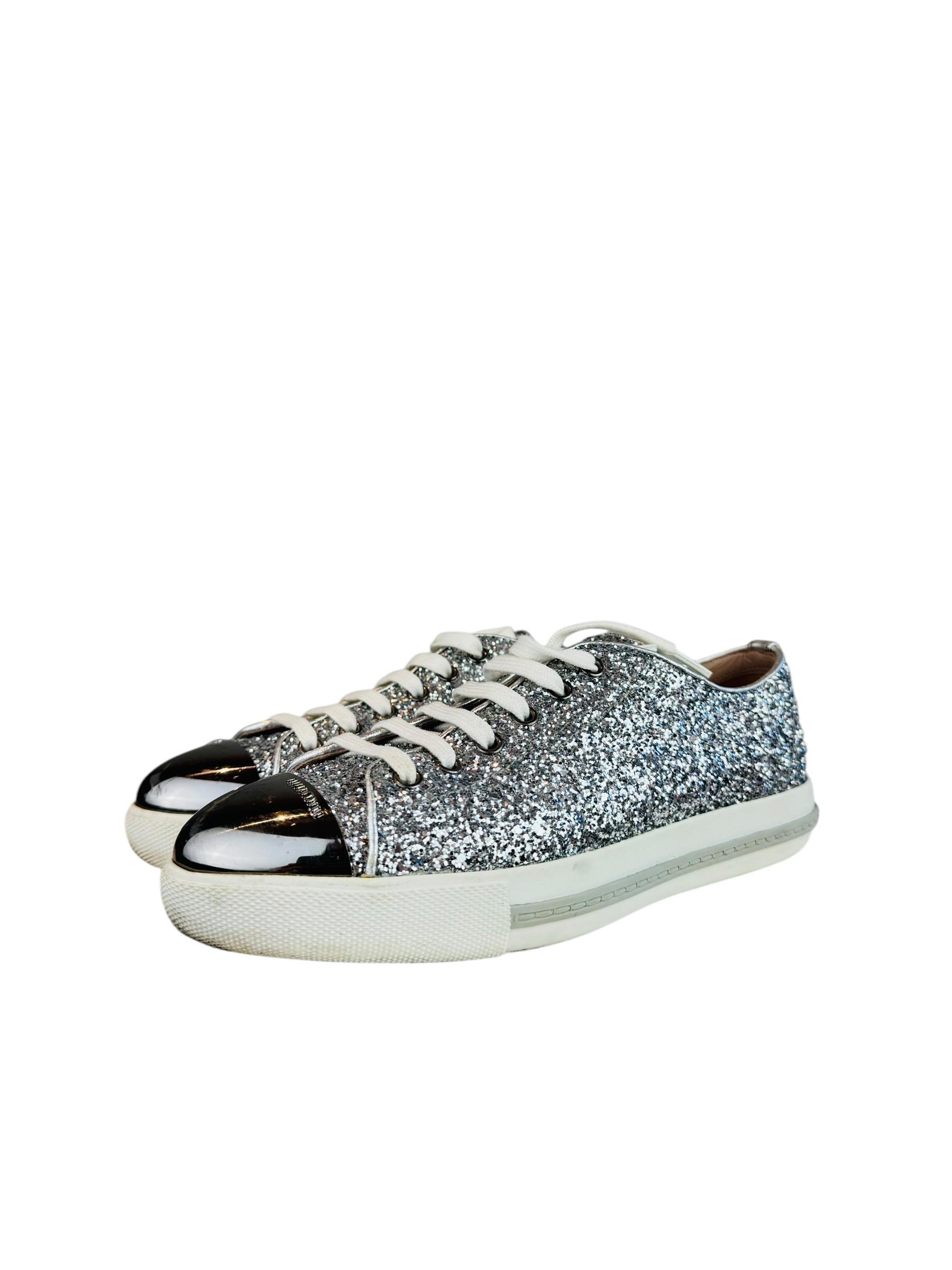 MIU MIU GLITTER SNEAKERS