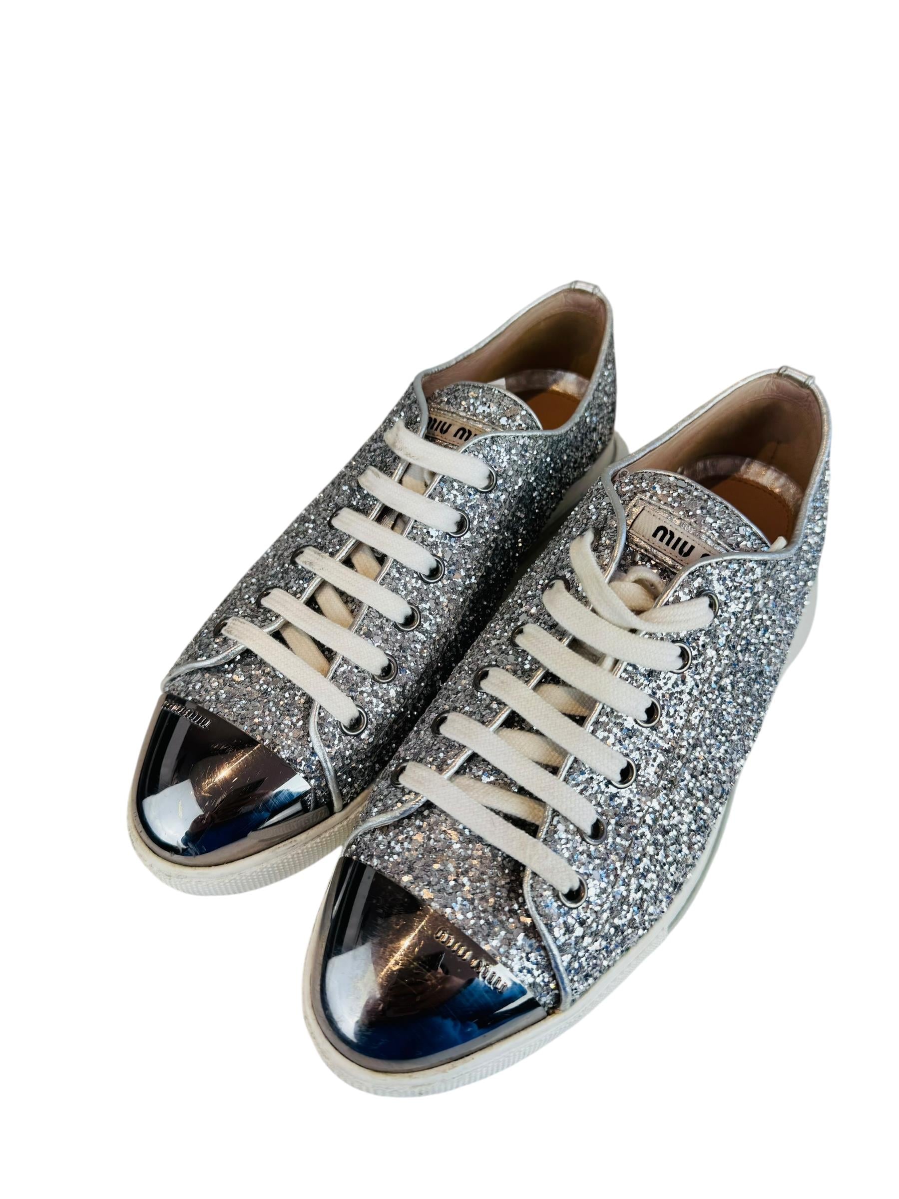 MIU MIU GLITTER SNEAKERS