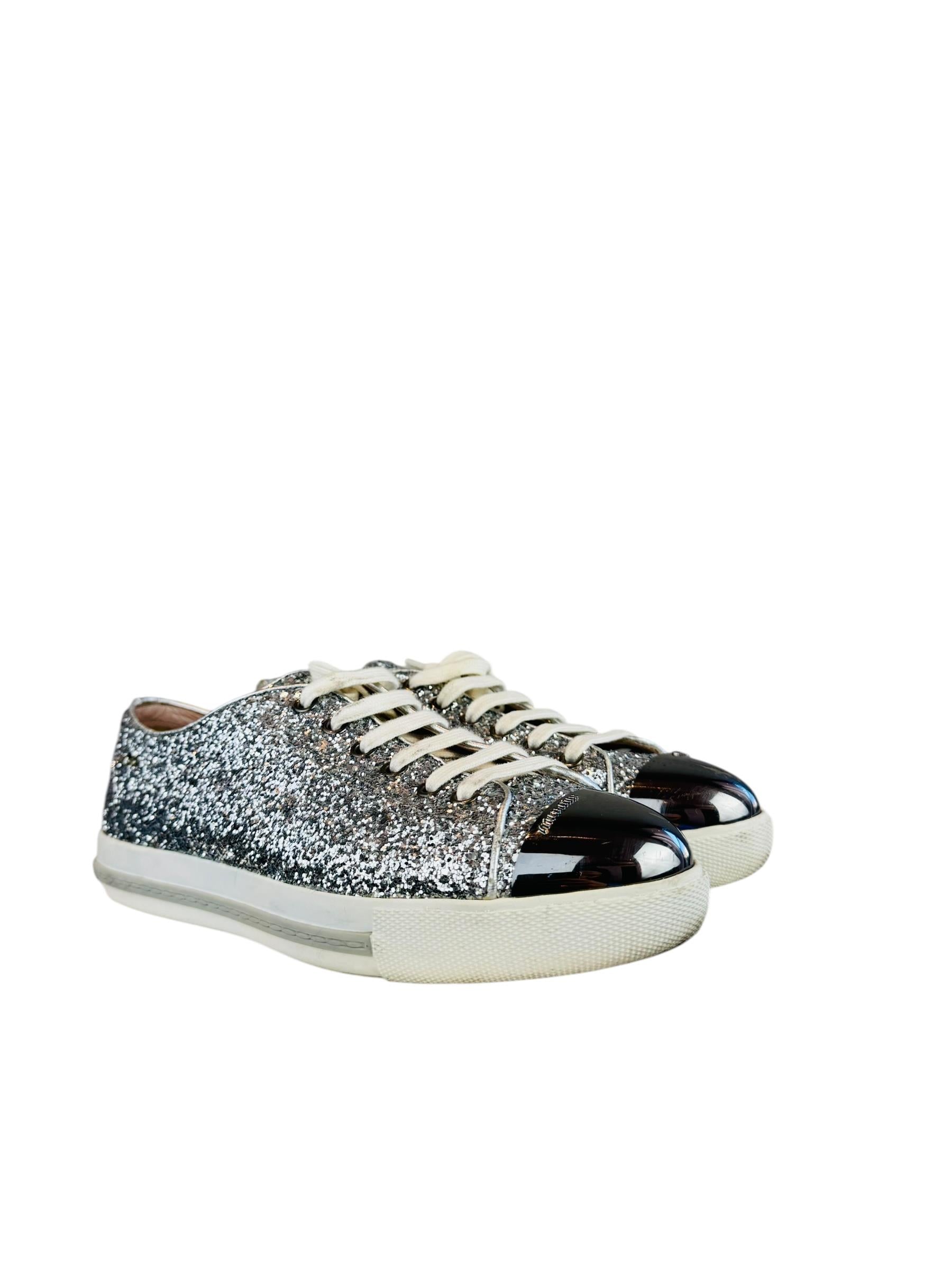 MIU MIU GLITTER SNEAKERS