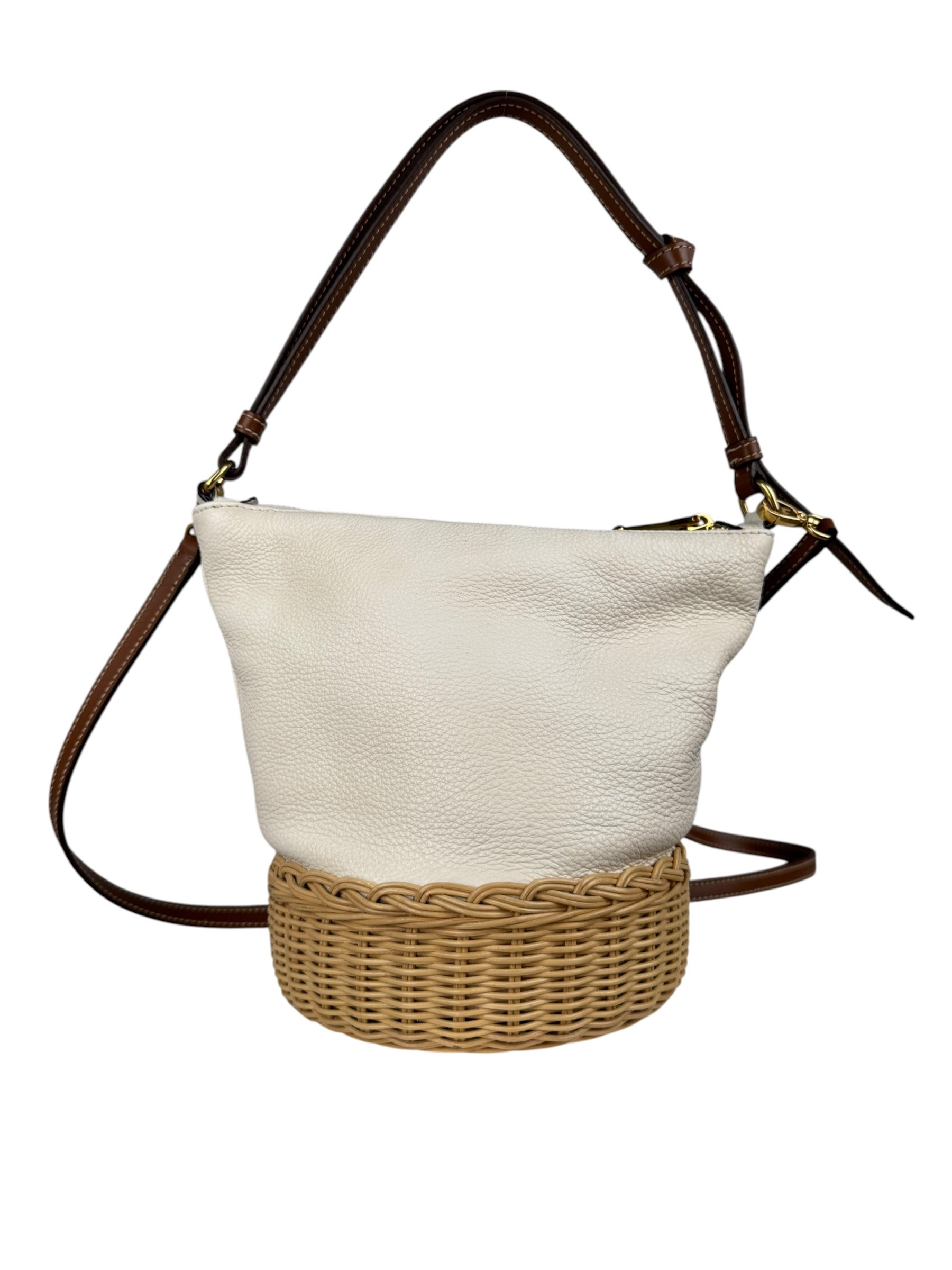 MIU MIU LEATHER BASKET BAG