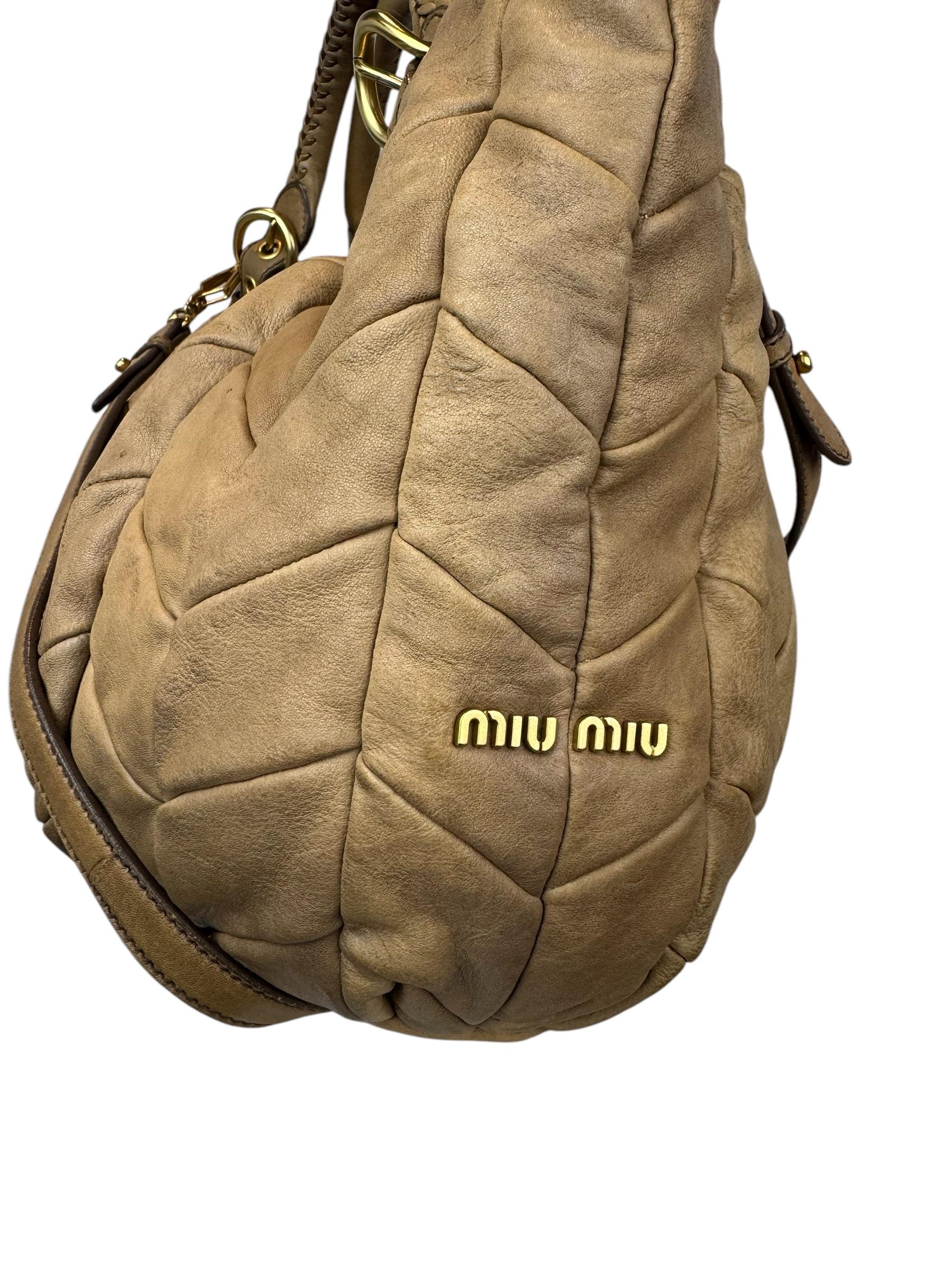 MIU MIU MATELASSE TOTE BAG