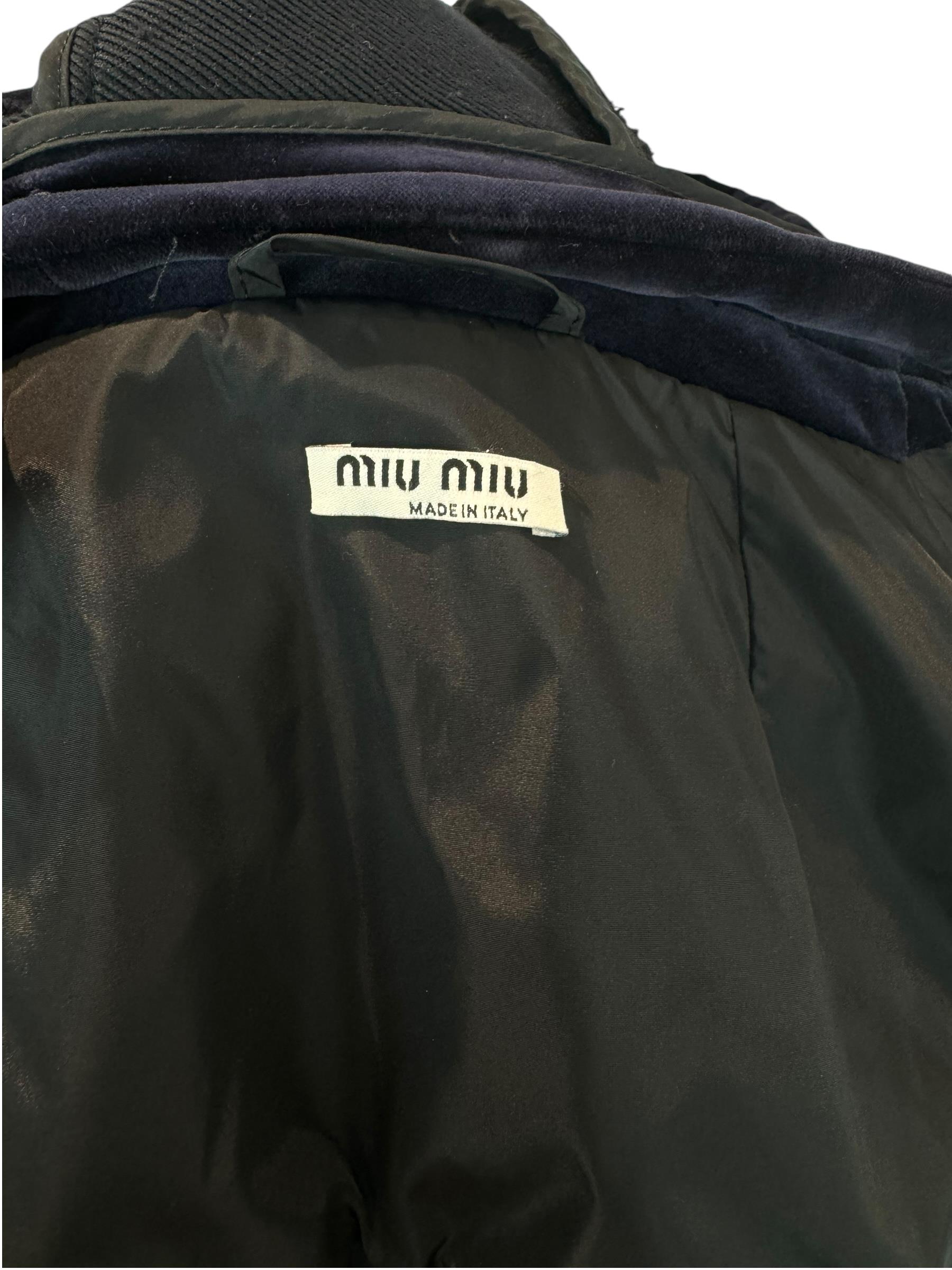 MIU MIU NAVY VELVET MONT