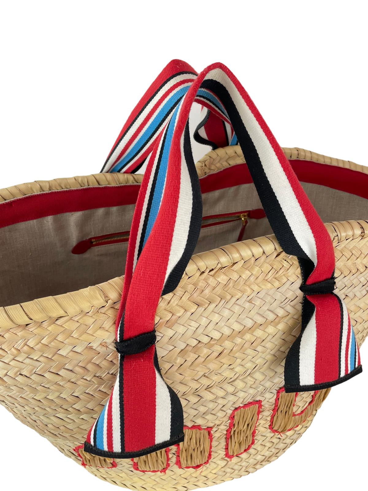 MIU MIU PAGLIA WOVEN STRAP BAG