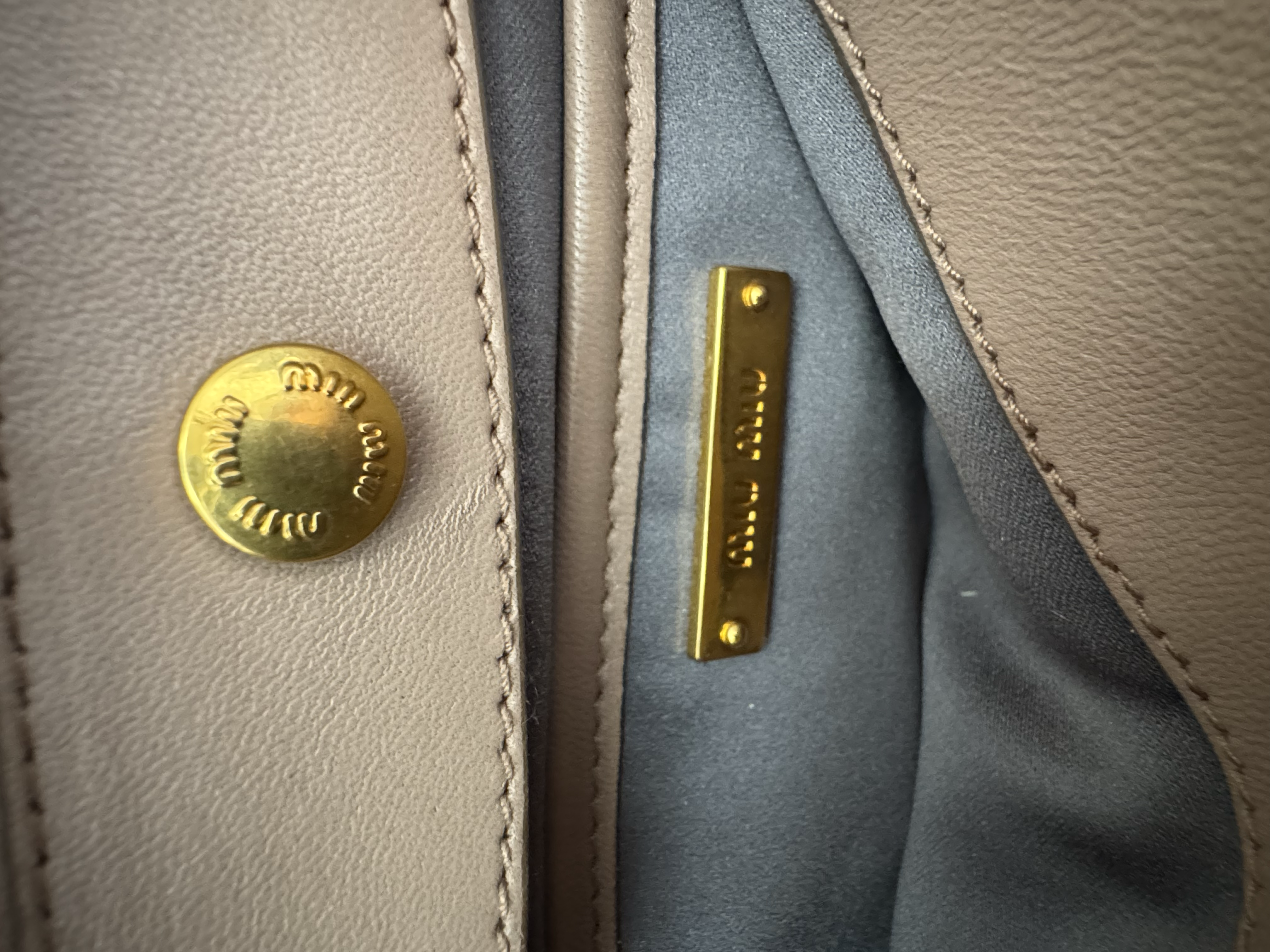 MIU MIU POUDREE LEATHER SHOULDER BAG
