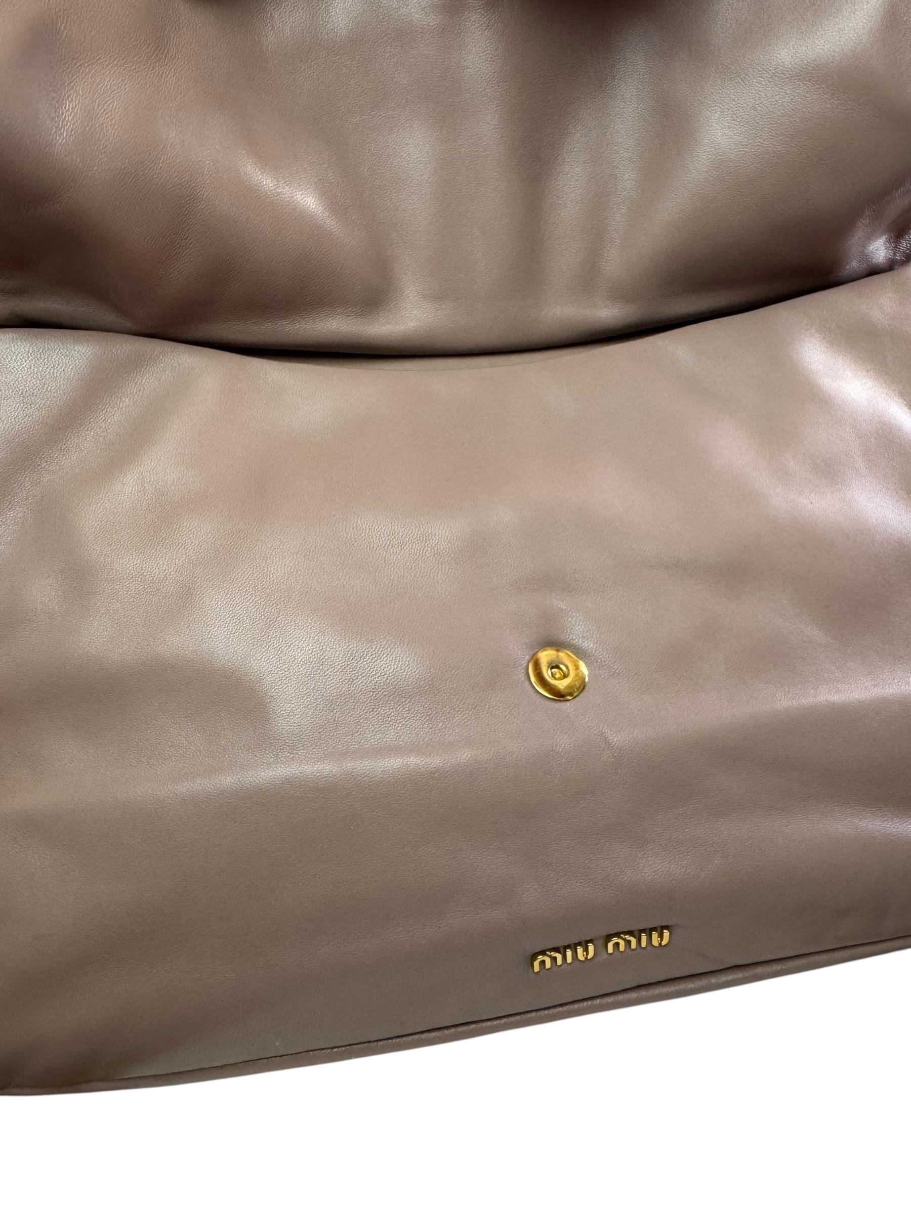 MIU MIU POUDREE LEATHER SHOULDER BAG