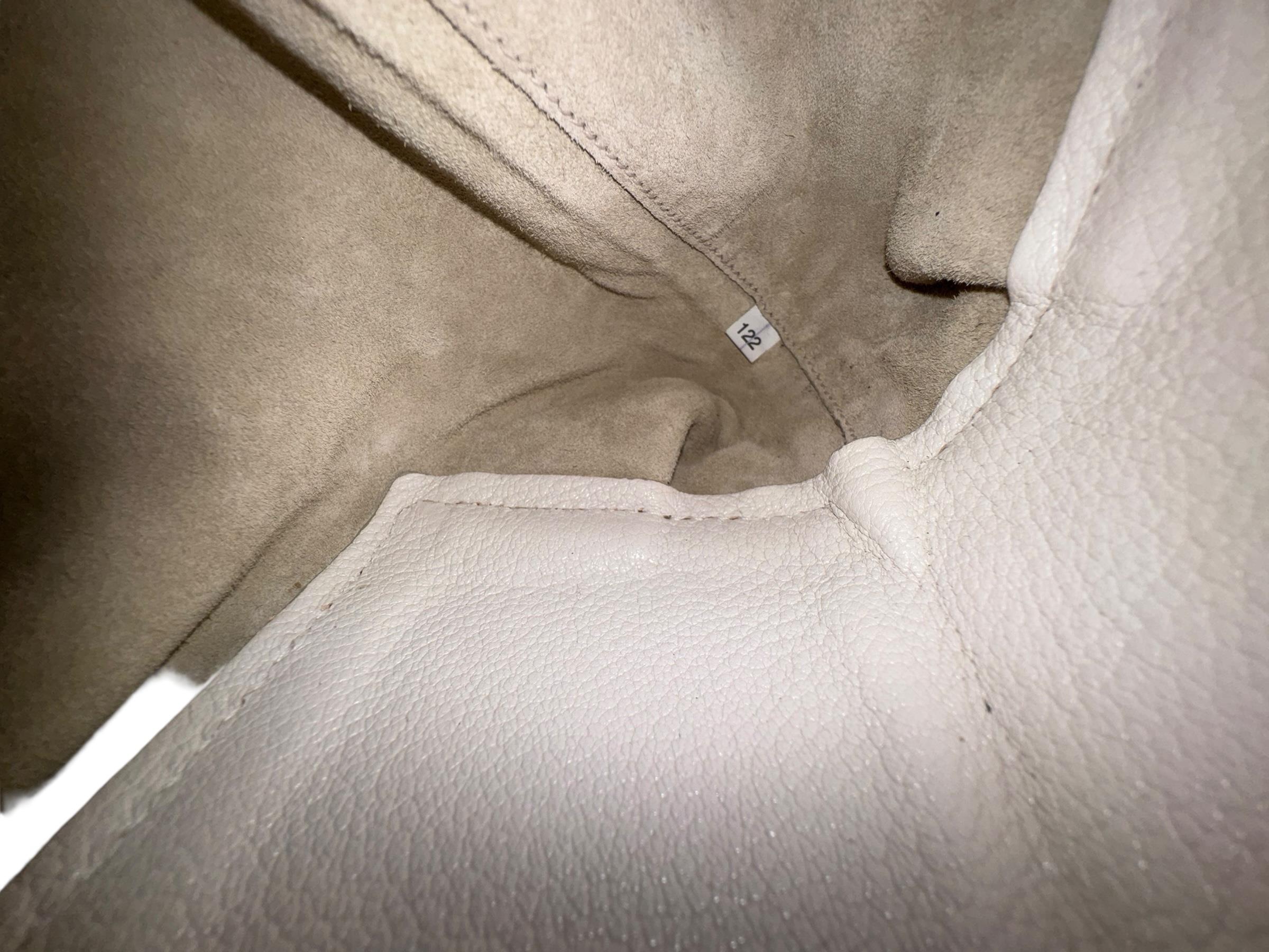 MIU MIU WHITE MADRAS TOTE BAG