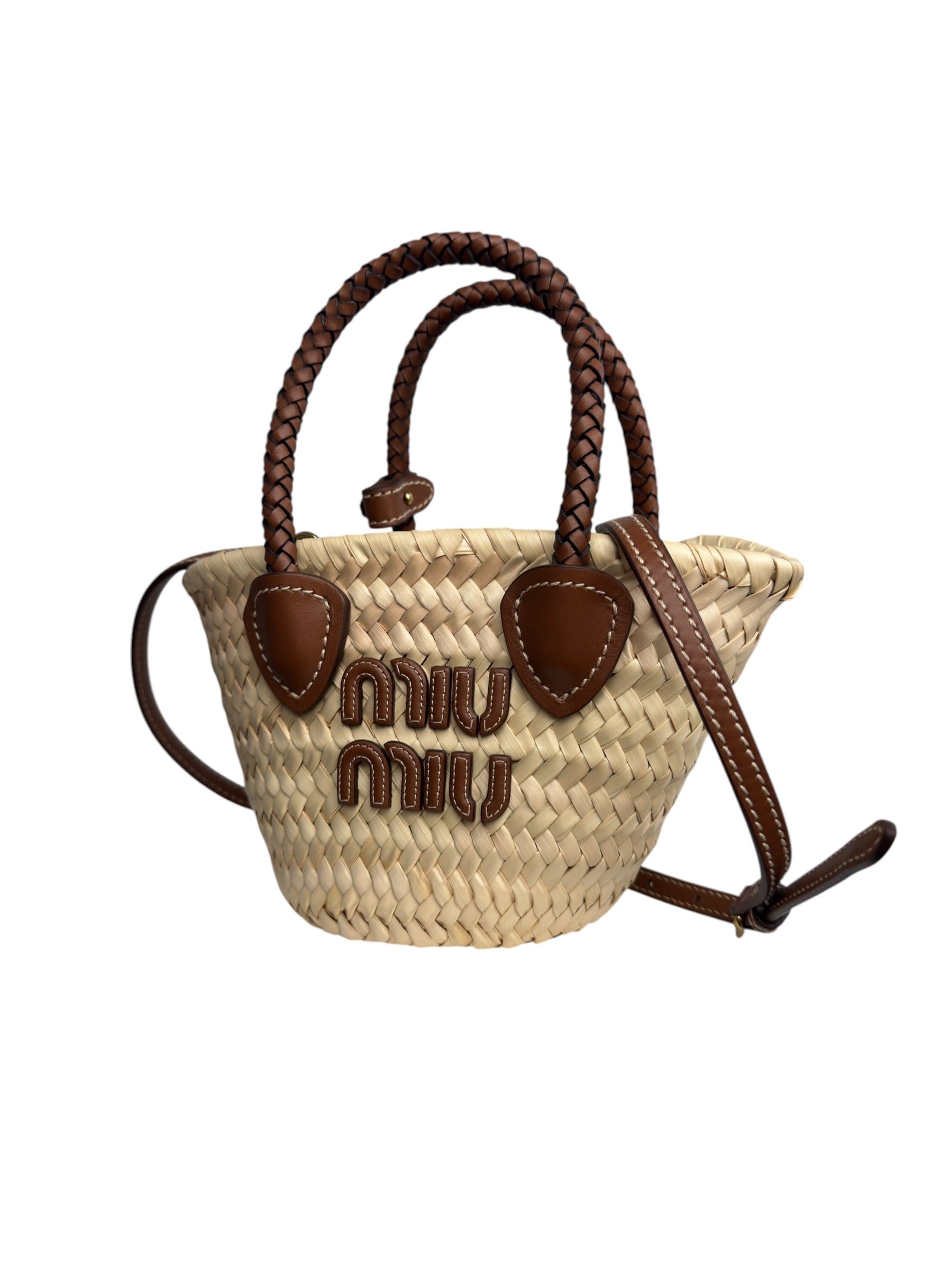 MIU MIU WOVEN STRAP MINI BAG