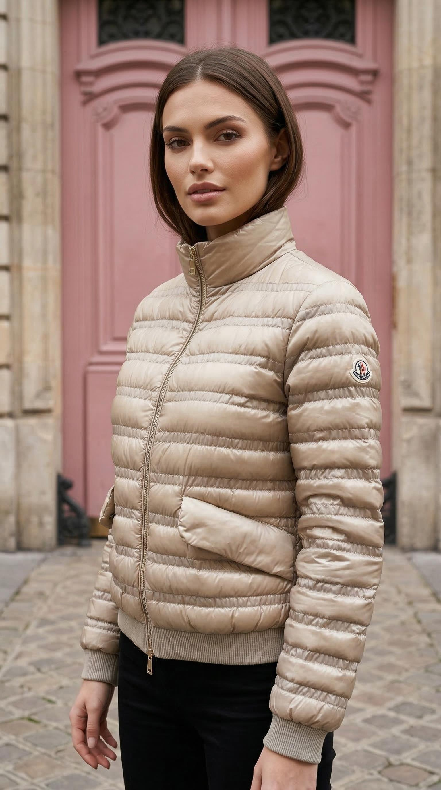 MONCLER BEIGE VIOLETTE GIUBBOTTO PUFFER
