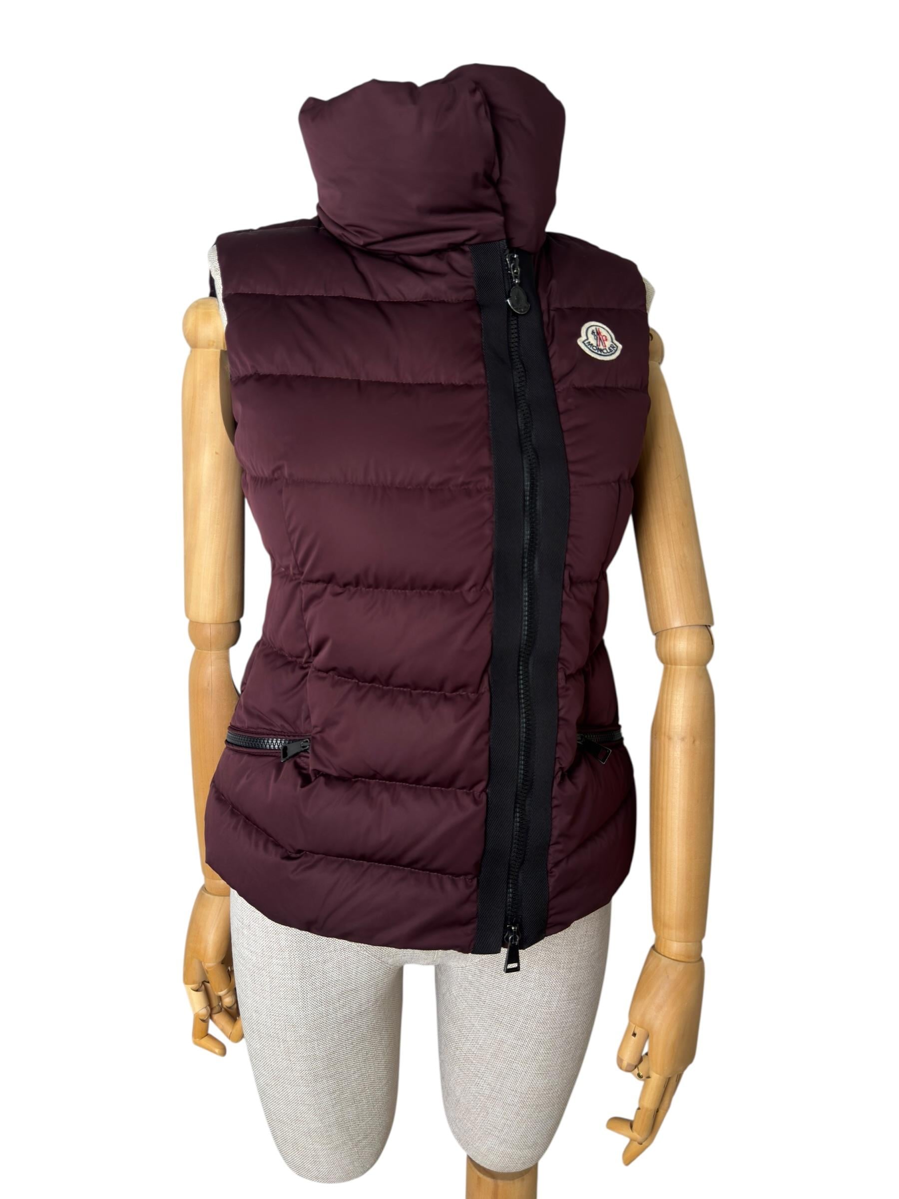 MONCLER BURGUNDY LABAS PUFFER GILET