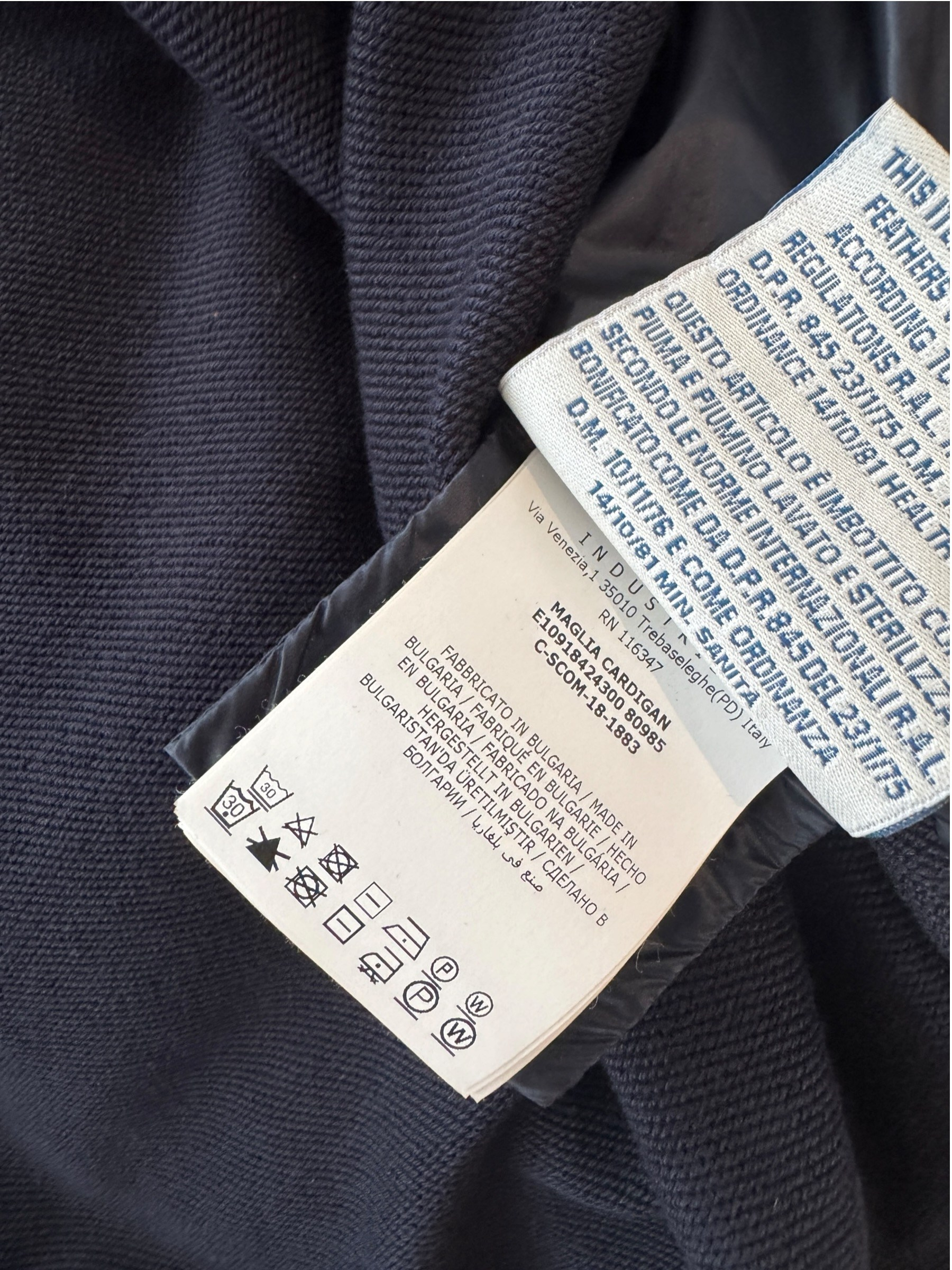 MONCLER NAVY MAGLIA GIUBBOTTO JACKET