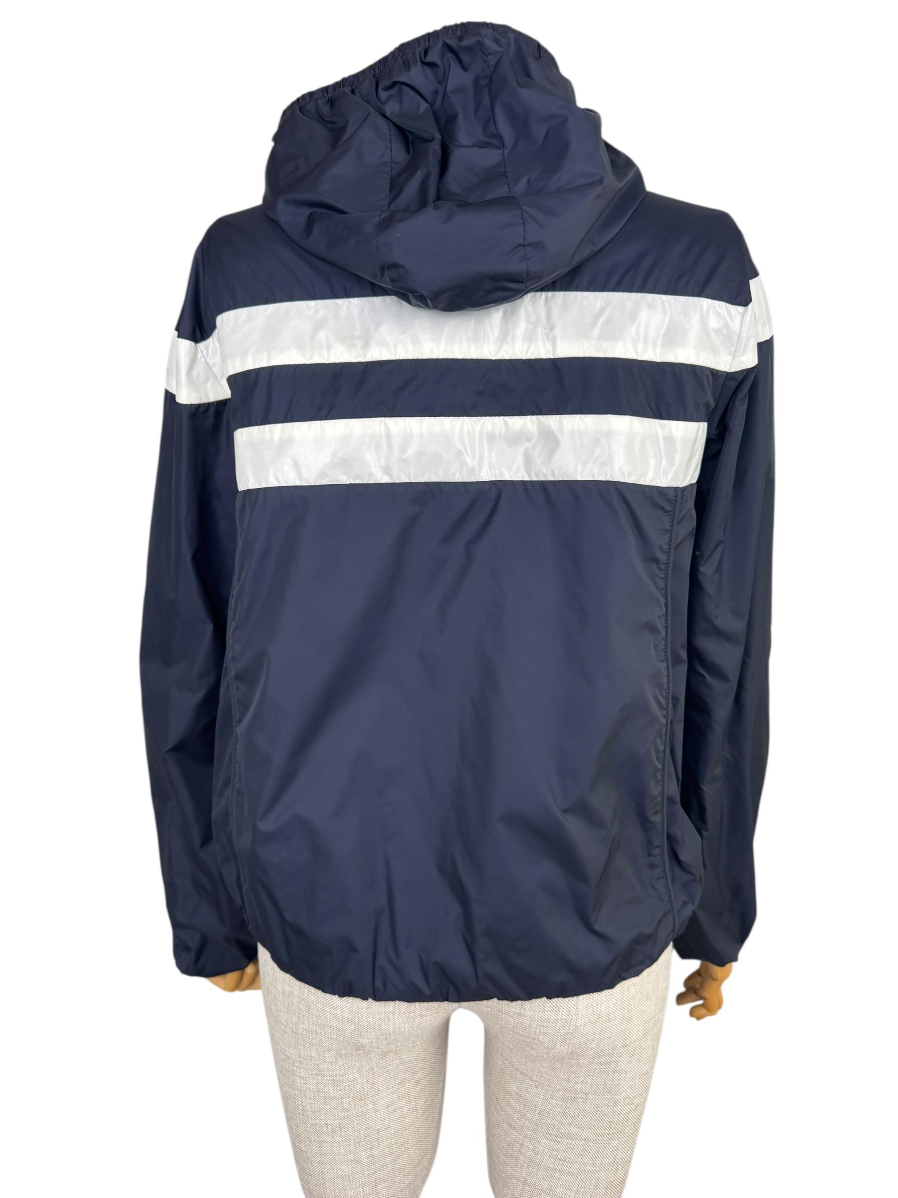 MONCLER STRIPE HOODED WIND BREAKER JACKET