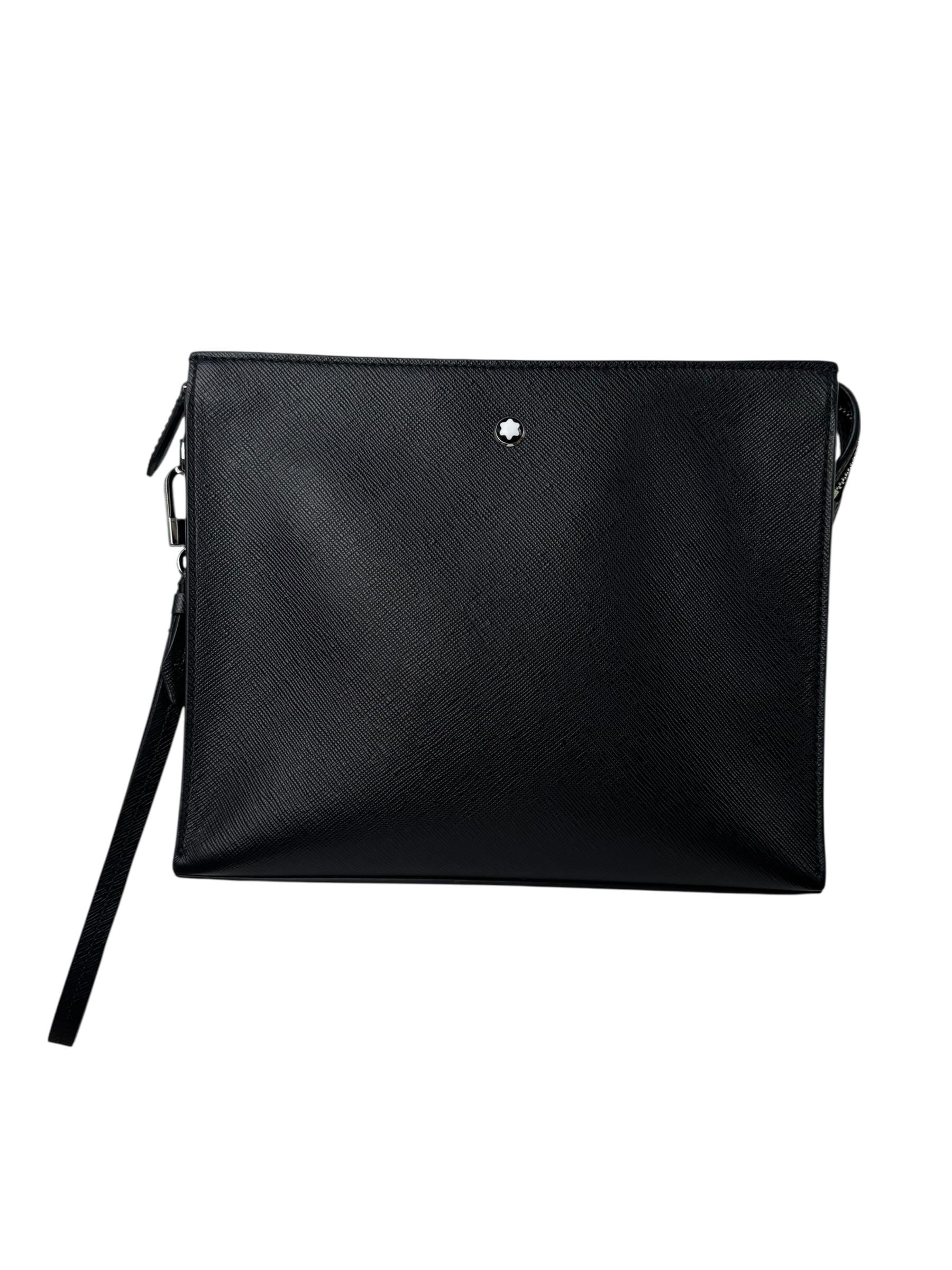 MONT BLANC LEATHER CLUTCH BAG