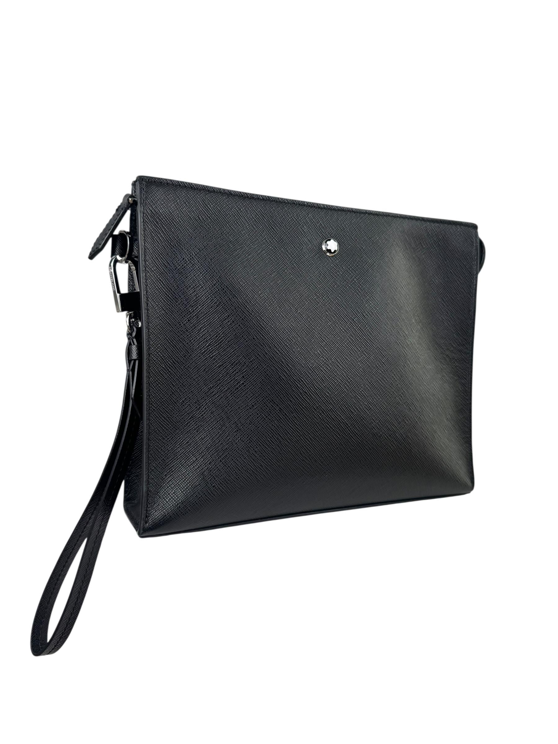 MONT BLANC LEATHER CLUTCH BAG