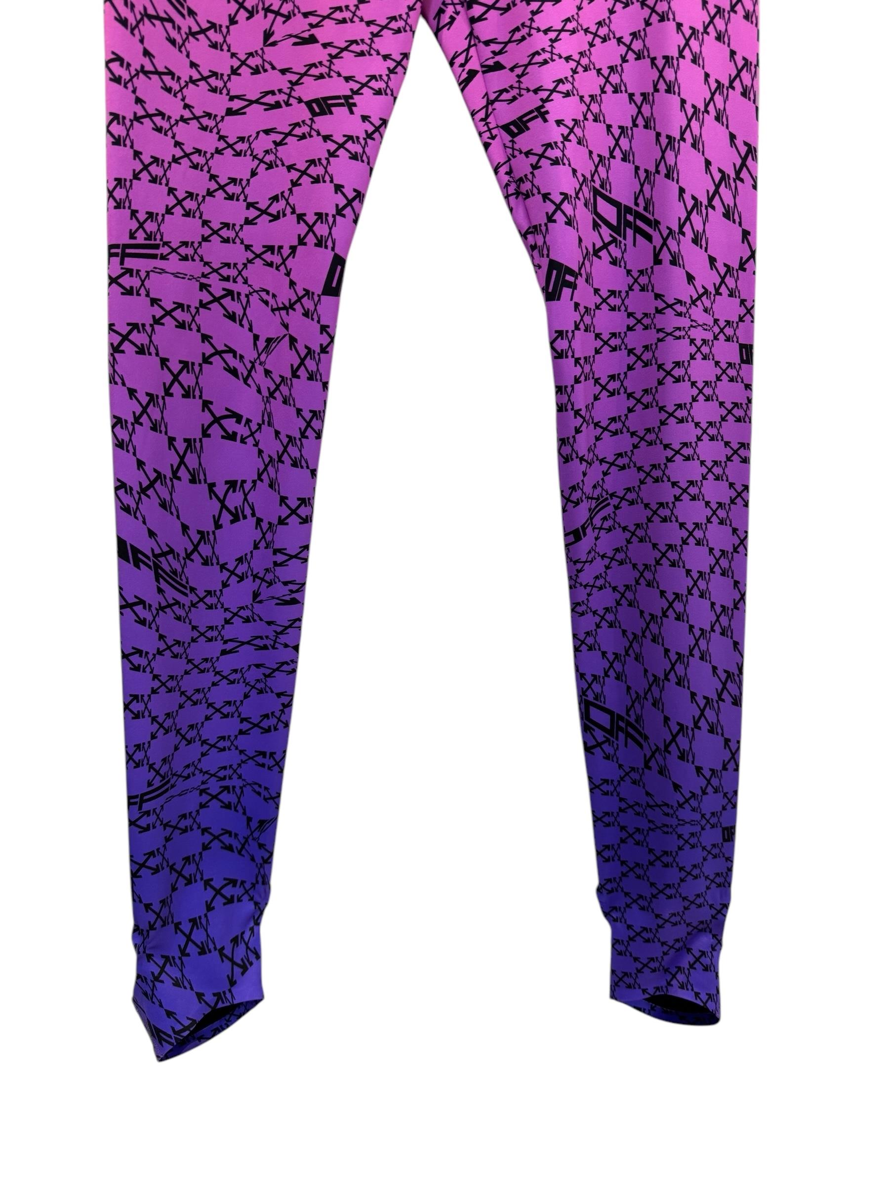 OFF WHITE LOGO PURPLE LEGGINGS