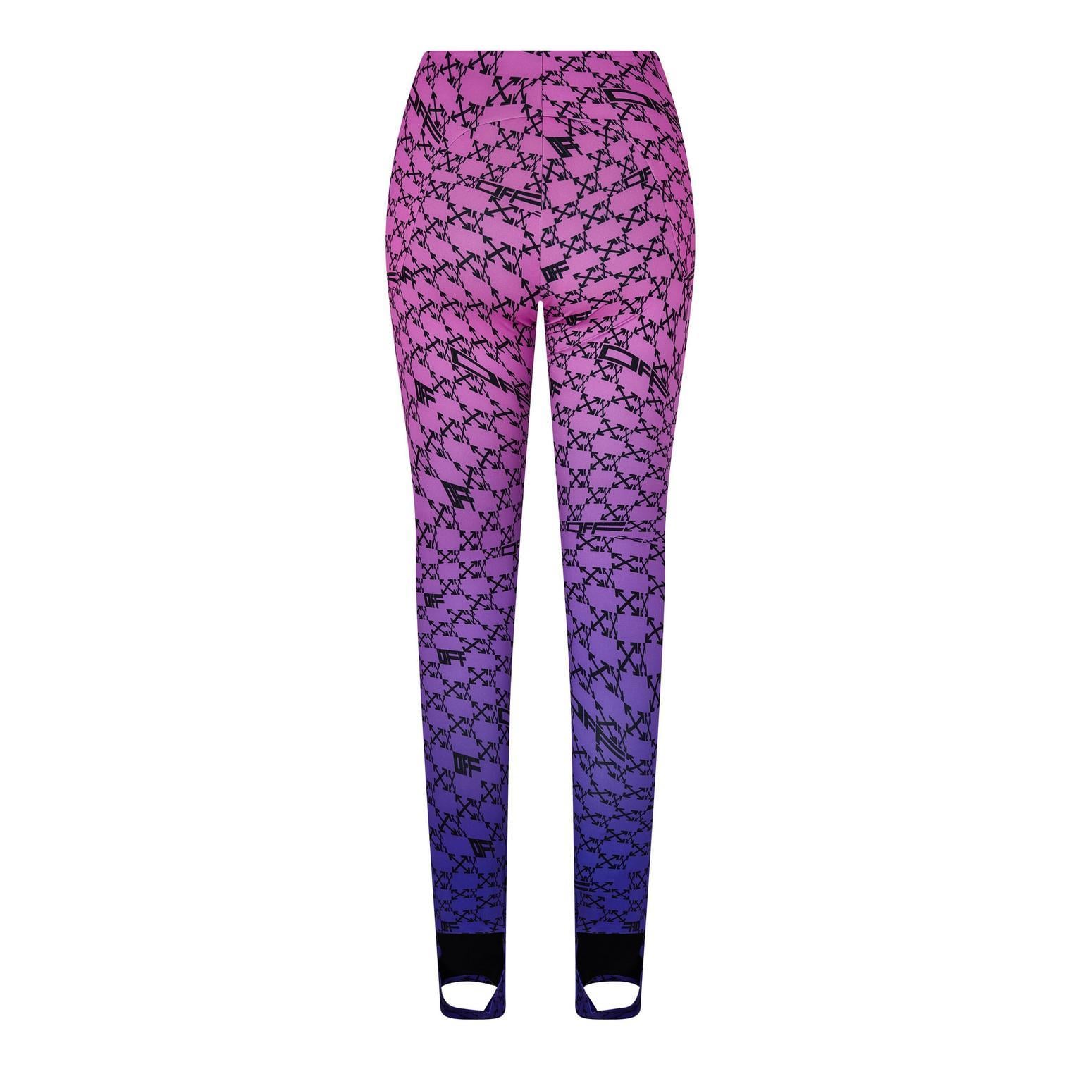 OFF WHITE LOGO PURPLE LEGGINGS