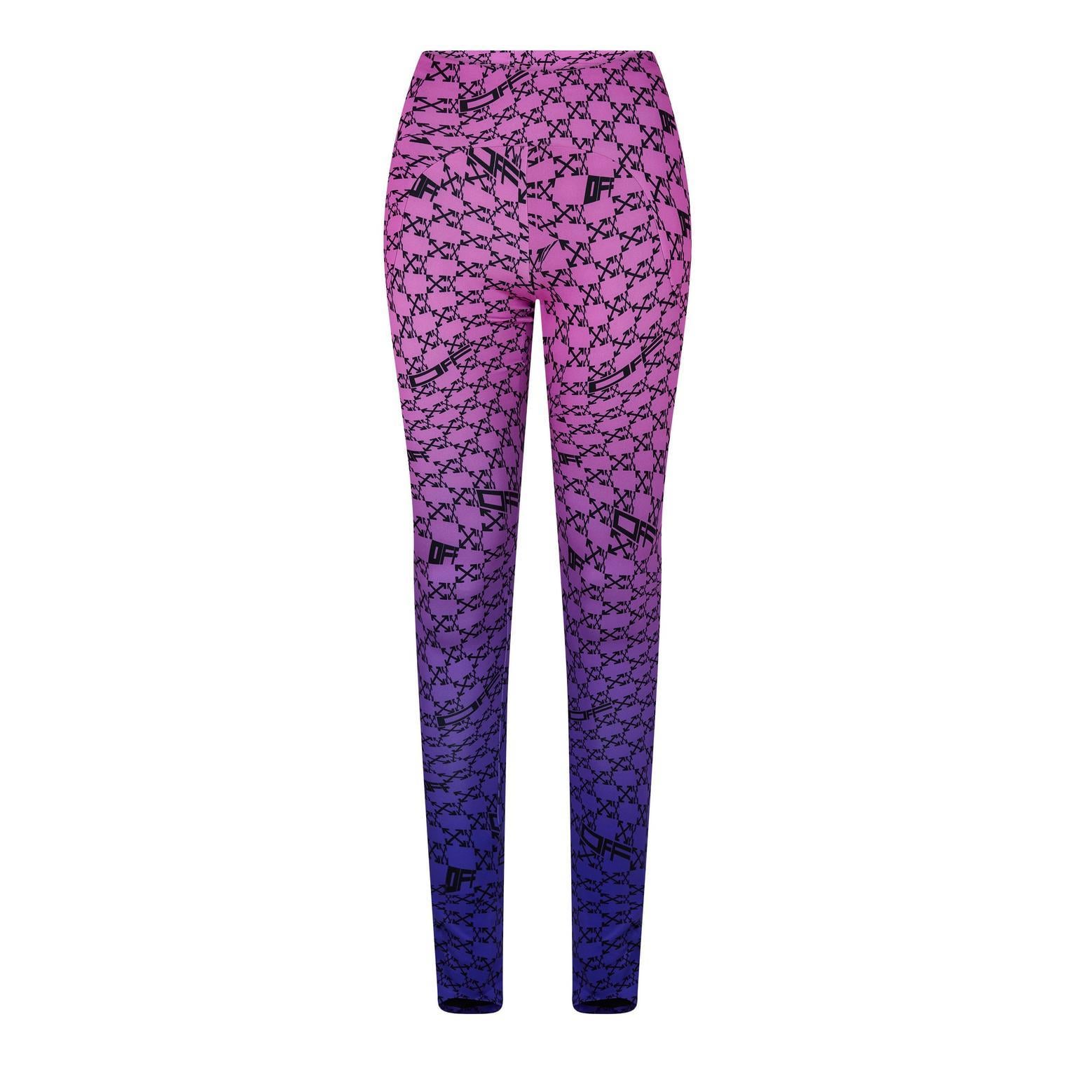 OFF WHITE LOGO PURPLE LEGGINGS