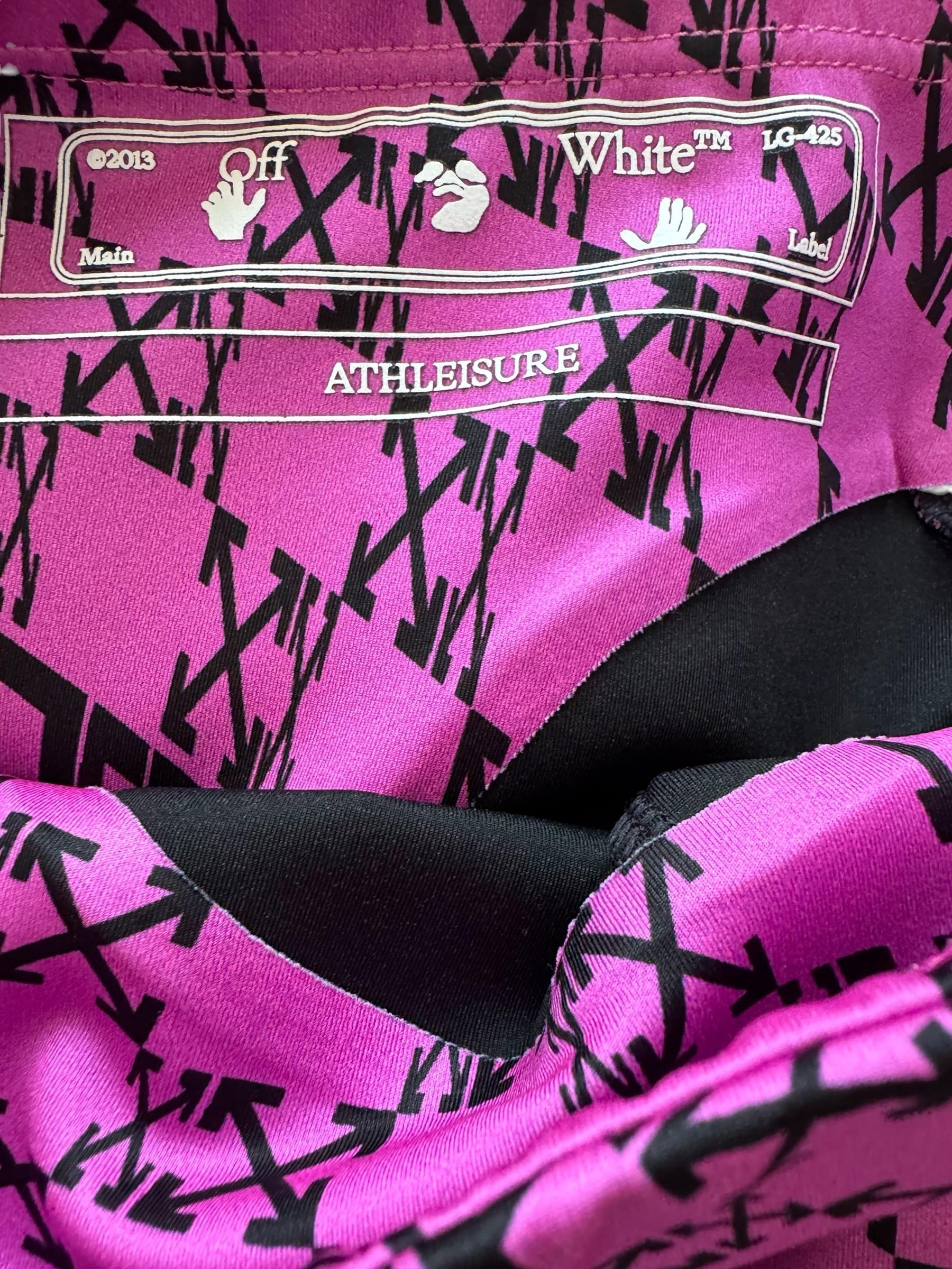 OFF WHITE LOGO PURPLE LEGGINGS