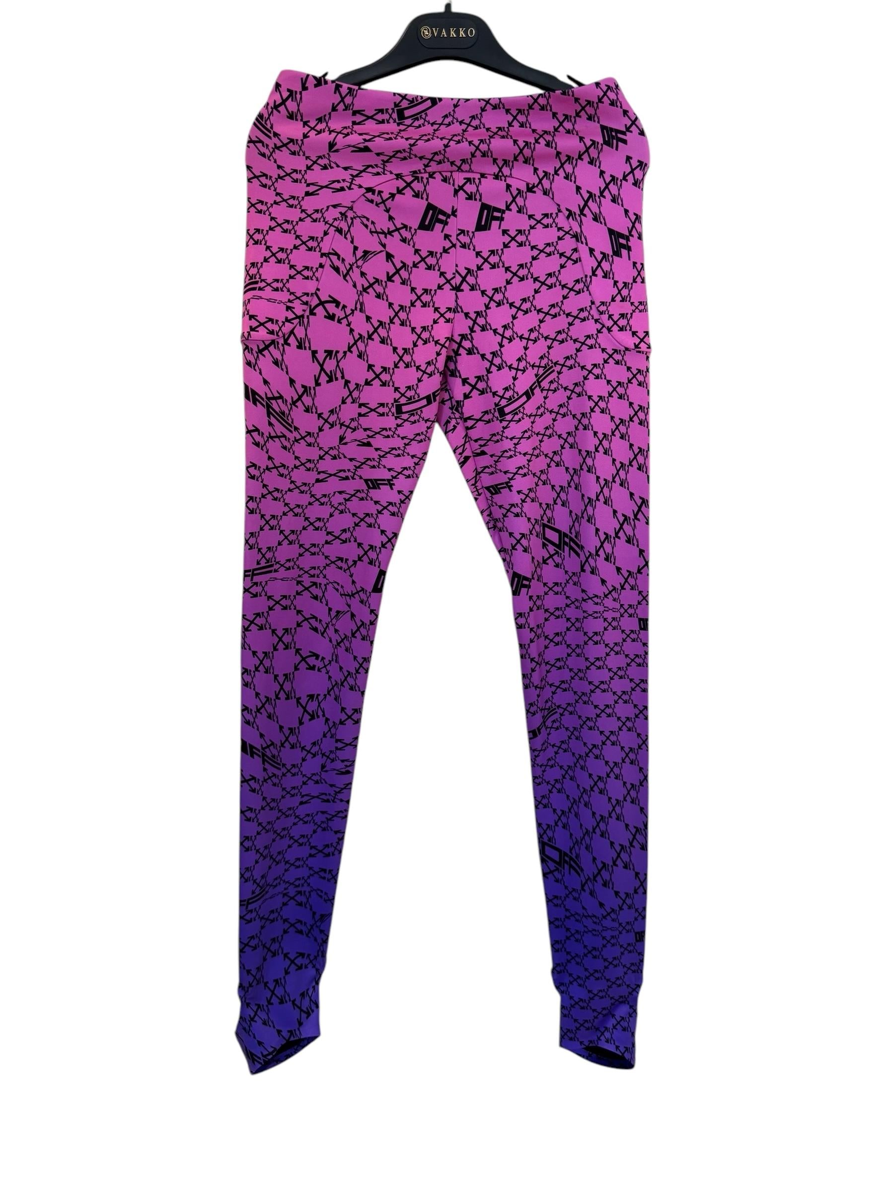 OFF WHITE LOGO PURPLE LEGGINGS