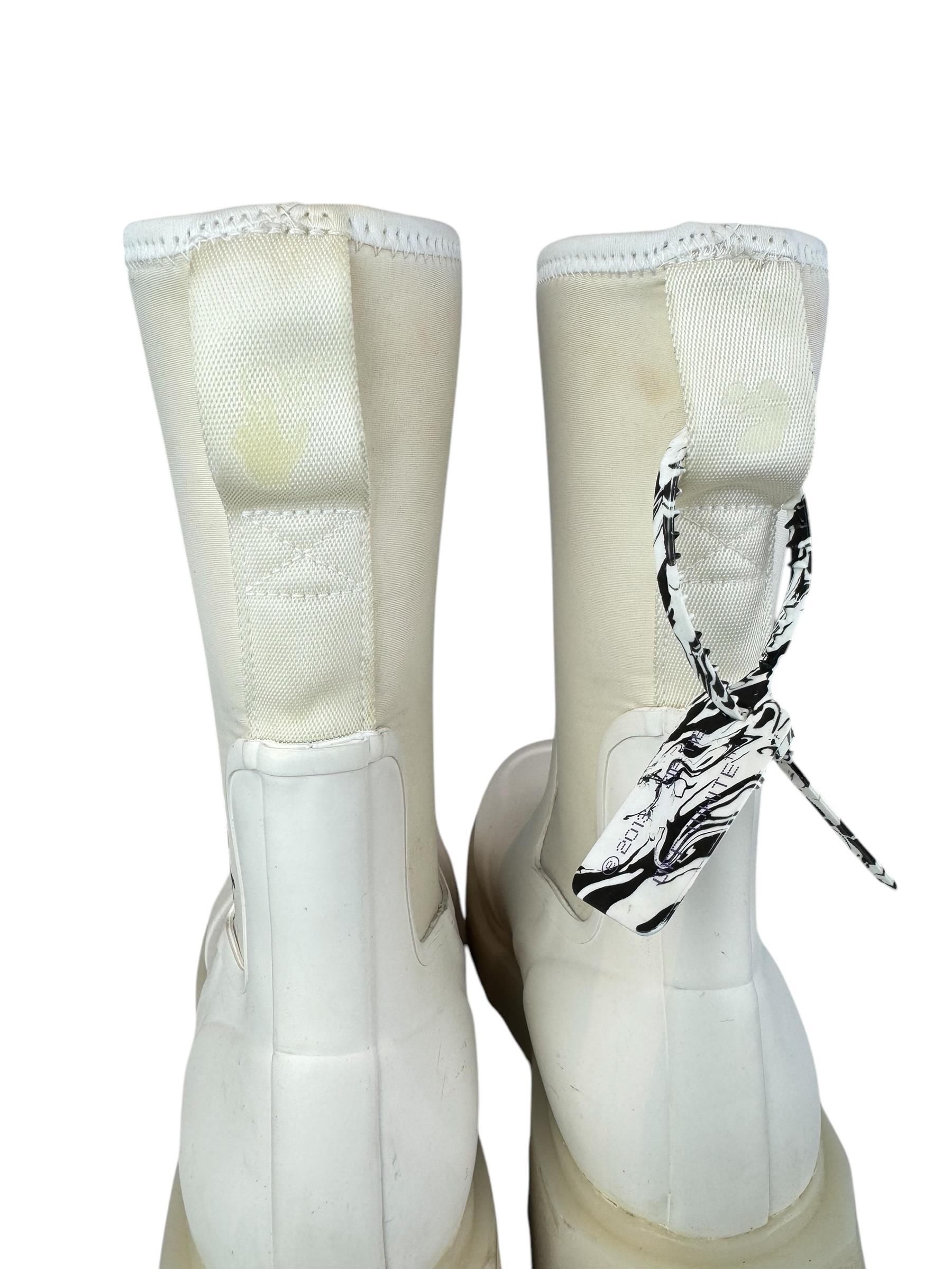 OFF WHITE RUBBER RAIN BOOTS