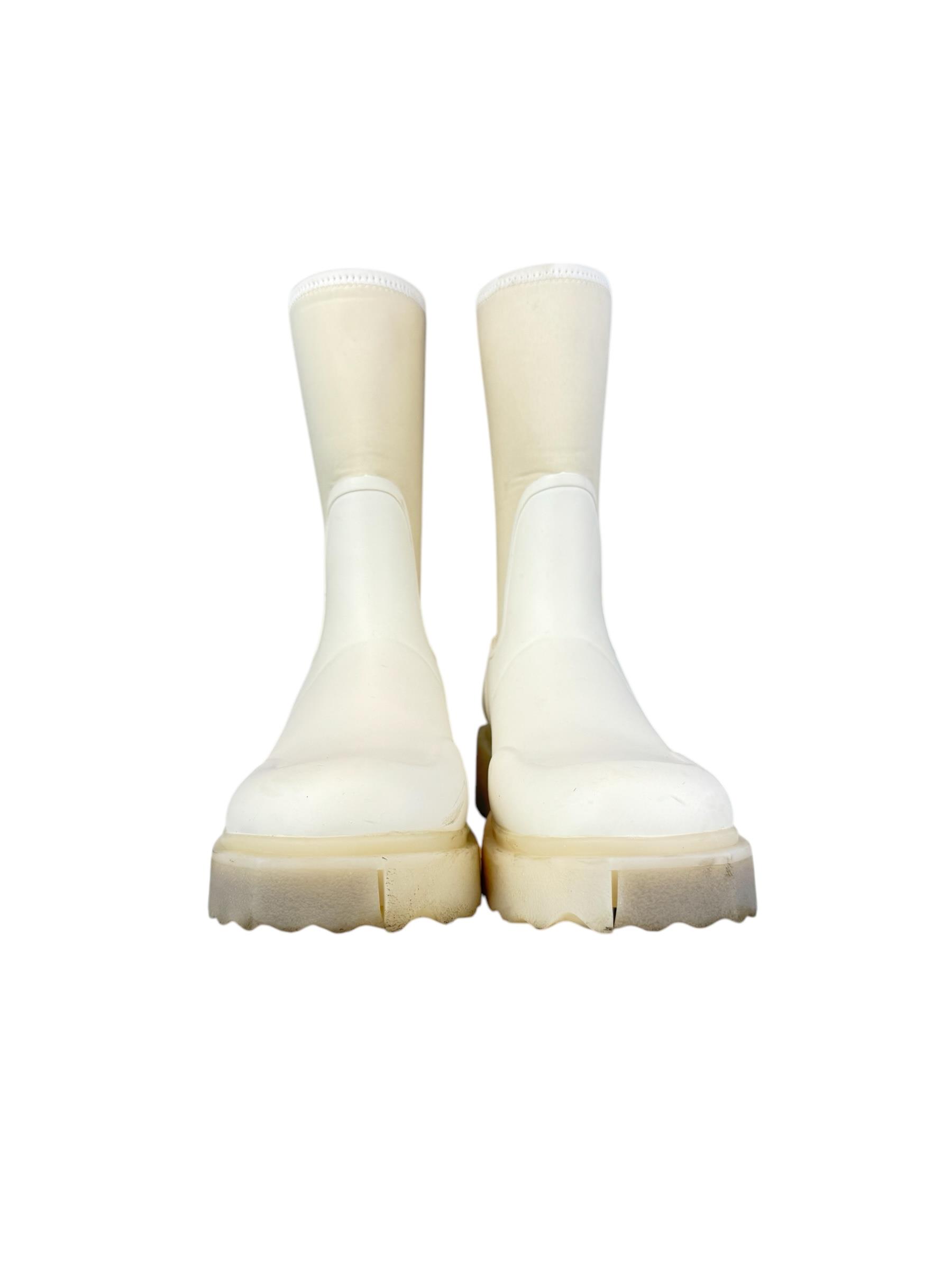 OFF WHITE RUBBER RAIN BOOTS