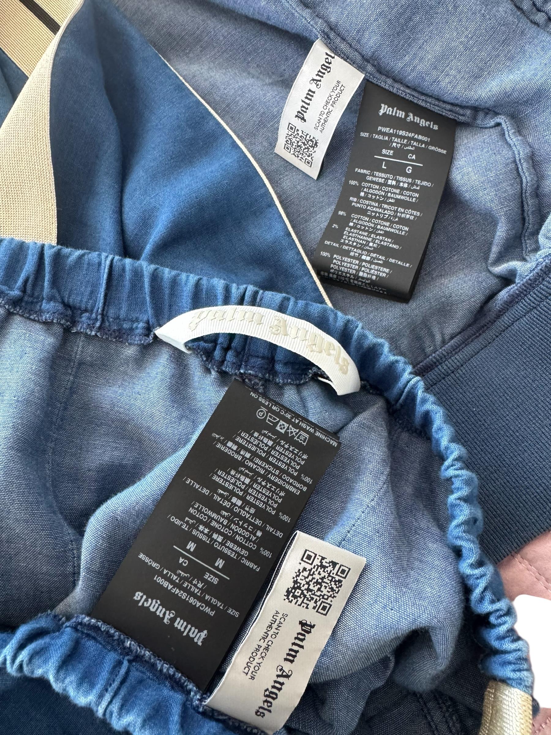PALM ANGELS DENIM JACKET AND PANTS SUIT