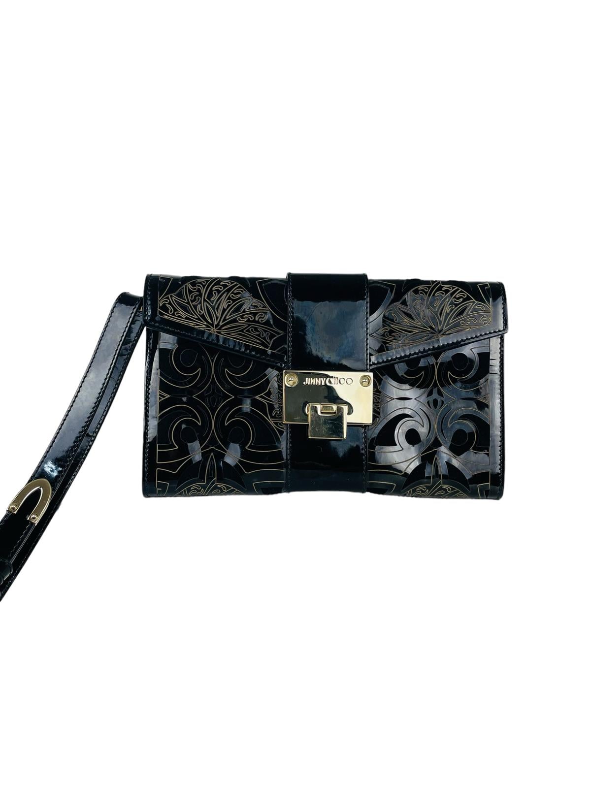 PATENT LEATHER CLUTCH BAG