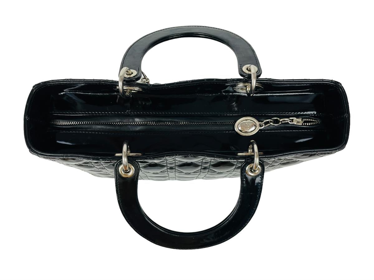 PATENT LEATHER LADY DIOR HANDBAG