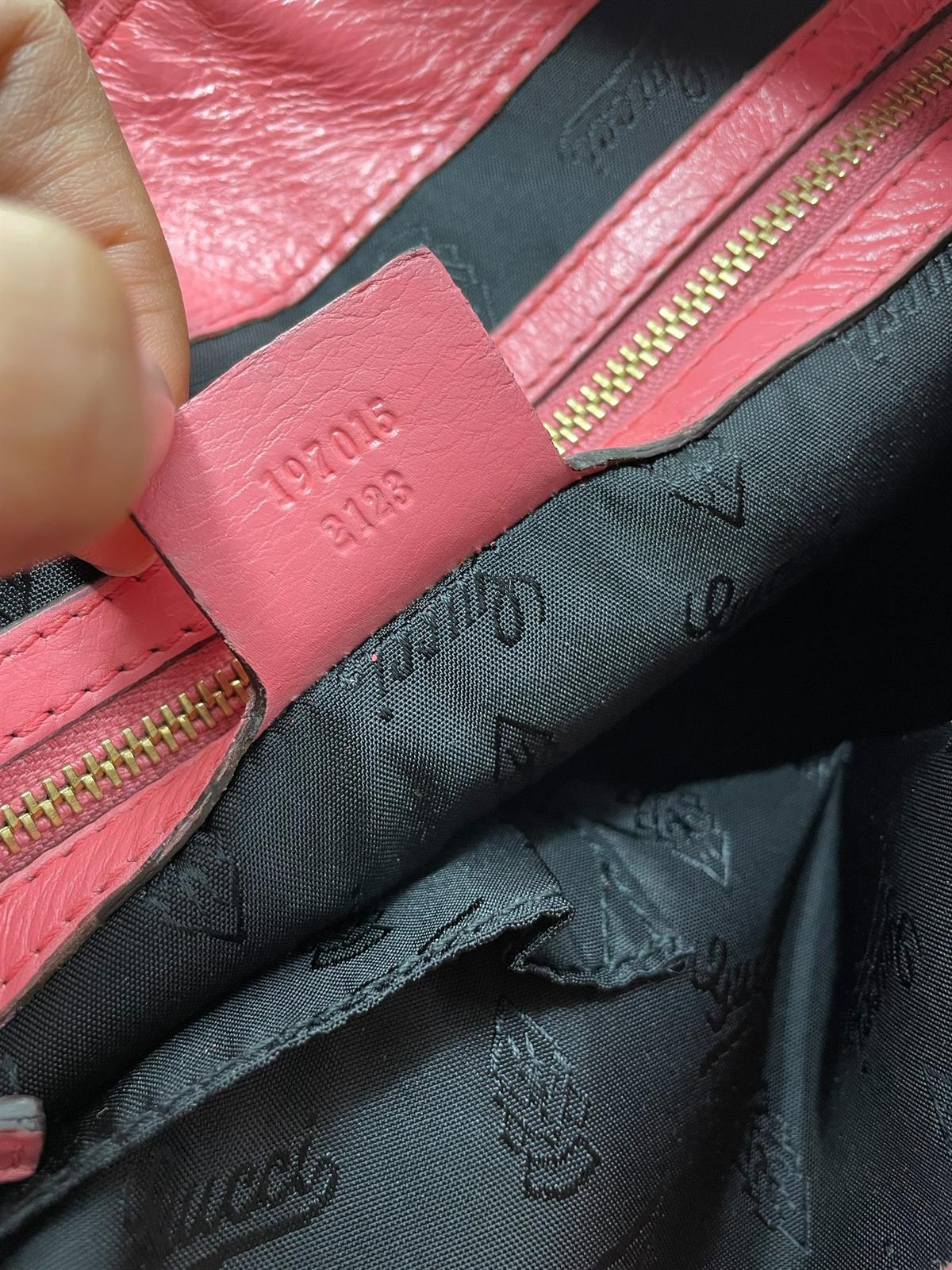 PINK LEATHER CLUTCH BAG