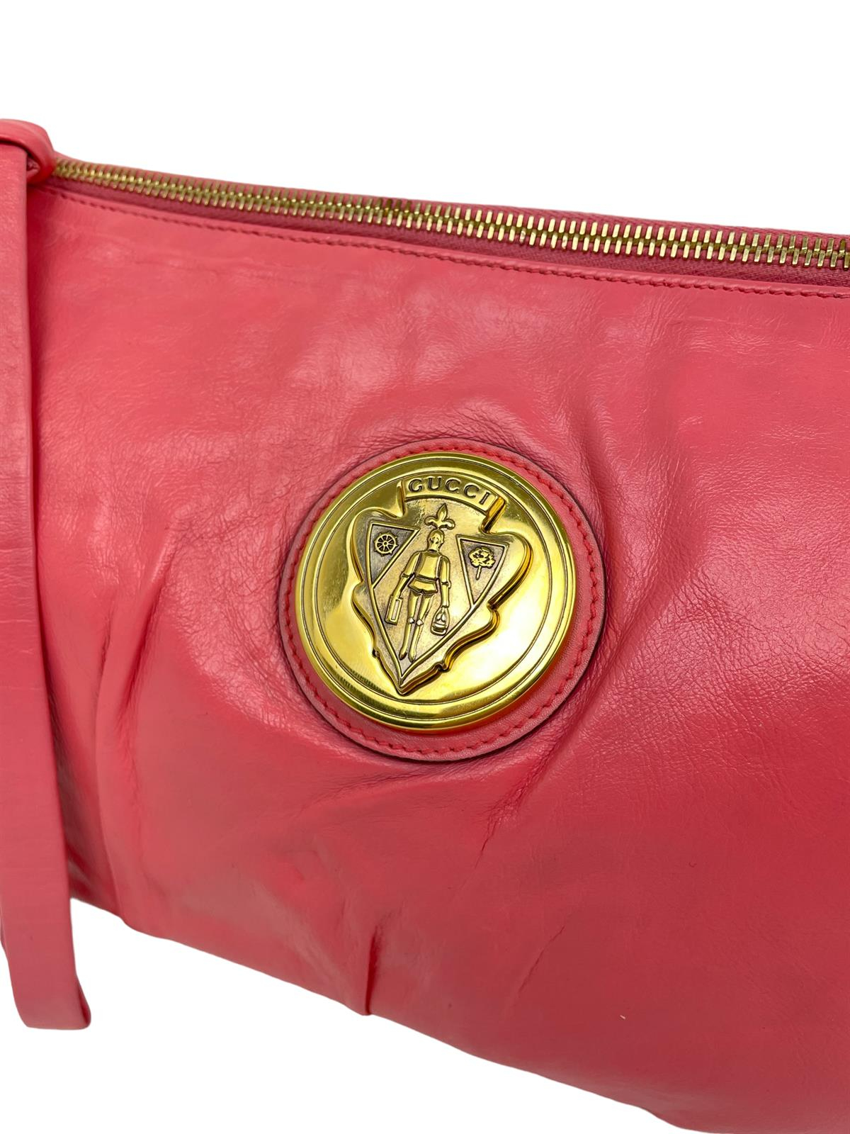 PINK LEATHER CLUTCH BAG