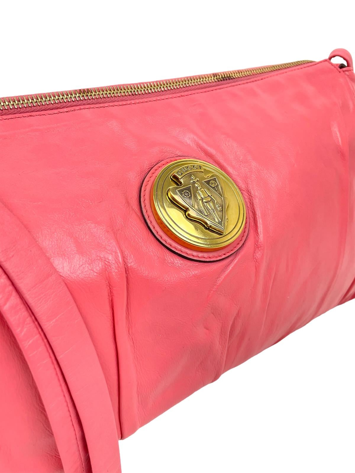 PINK LEATHER CLUTCH BAG