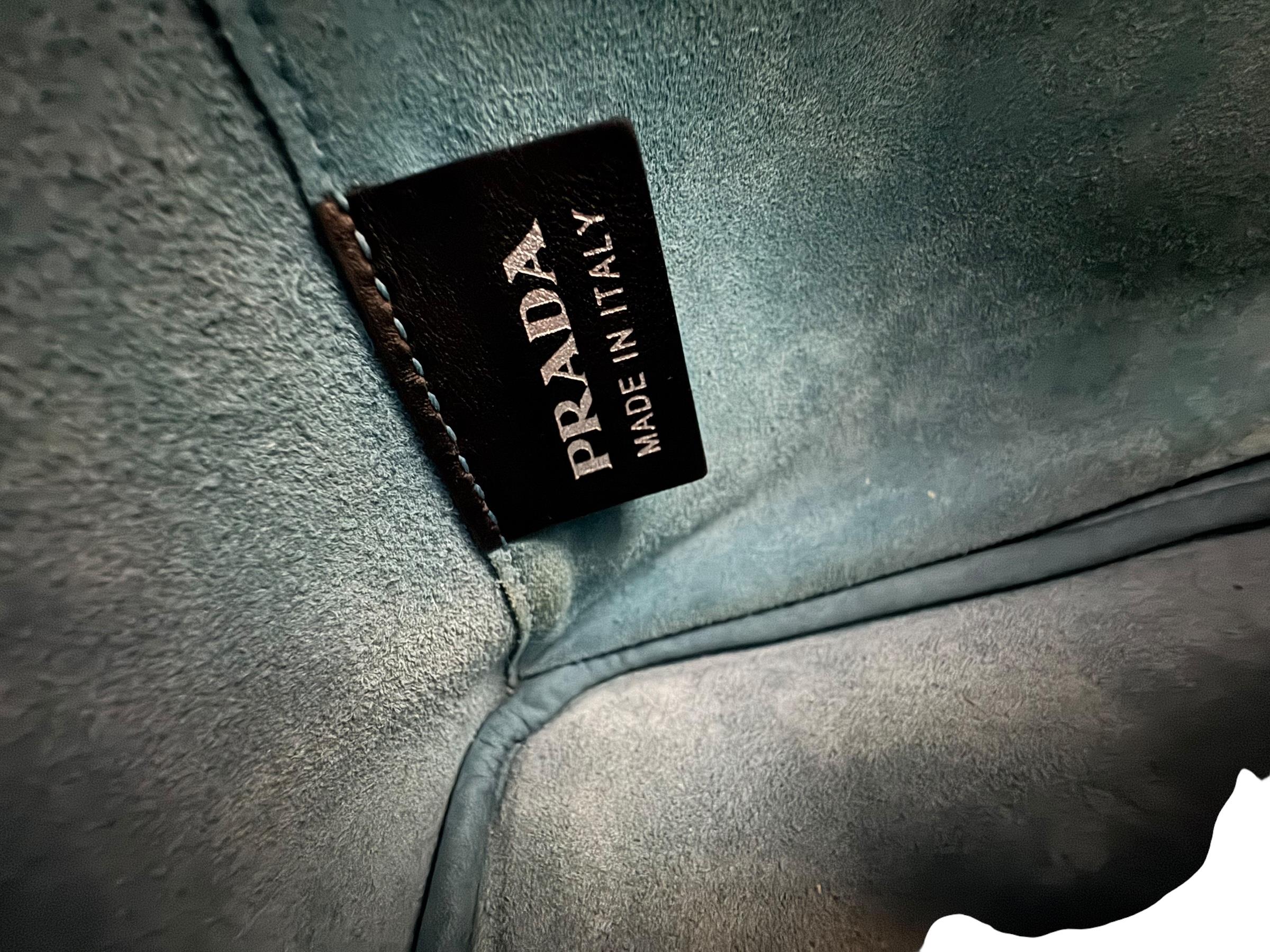 PRADA BLACK LEATHER GALLERIA BAG