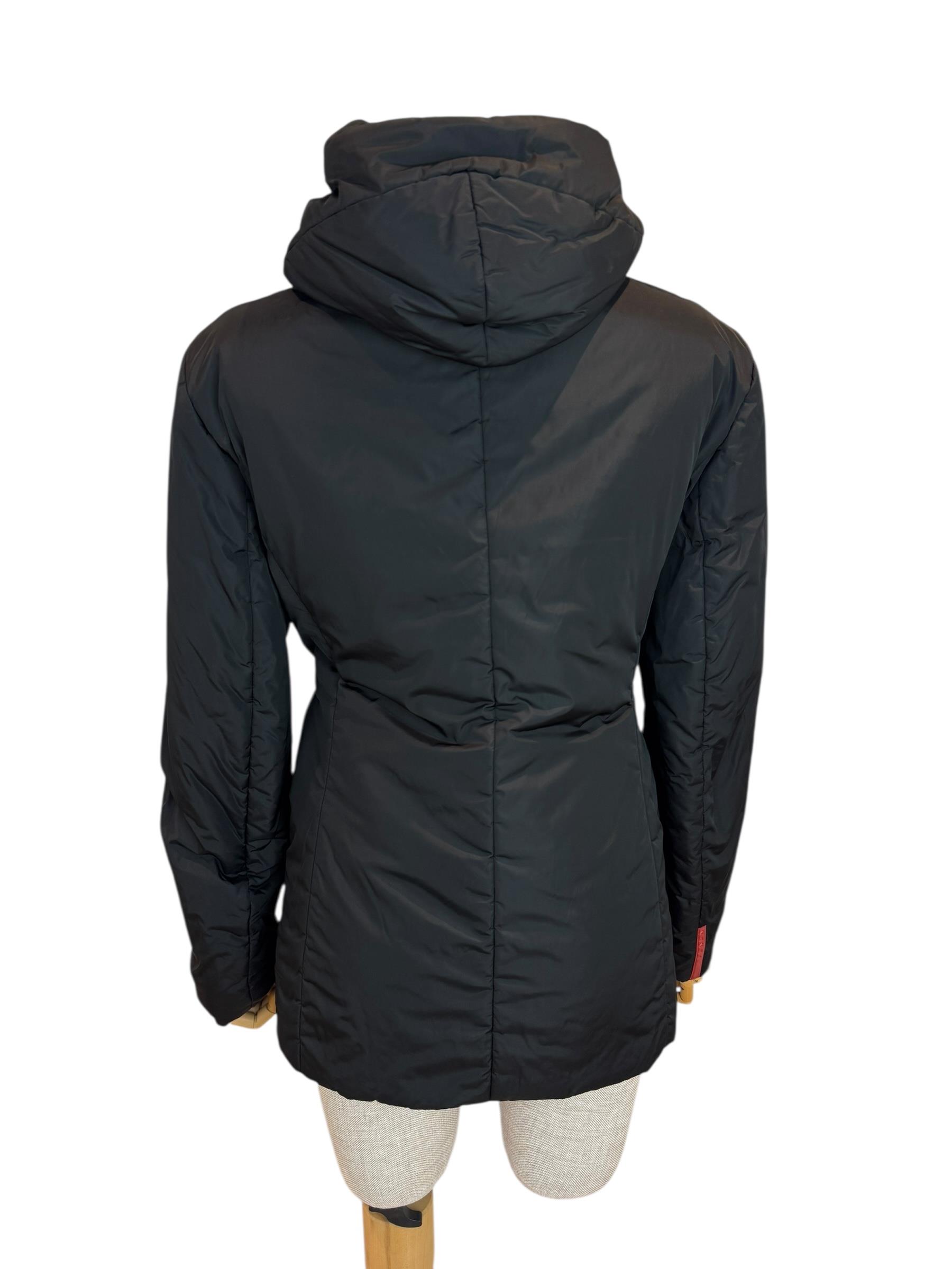 PRADA BLACK NYLON PUFFER JACKET