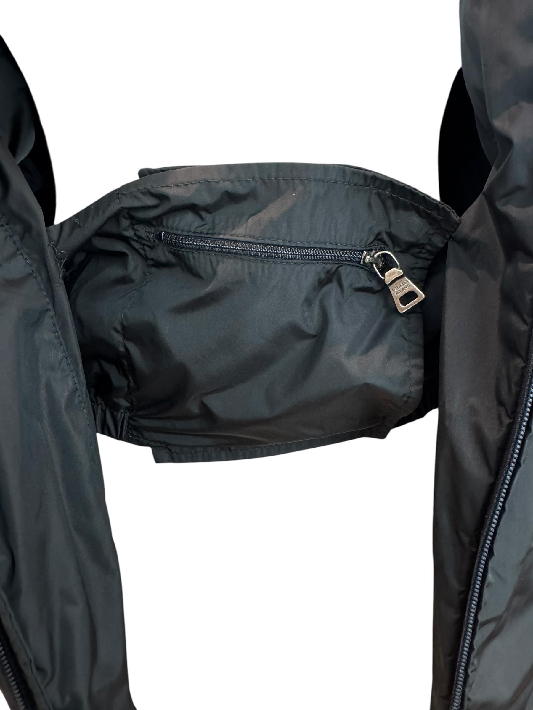PRADA BLACK NYLON PUFFER JACKET