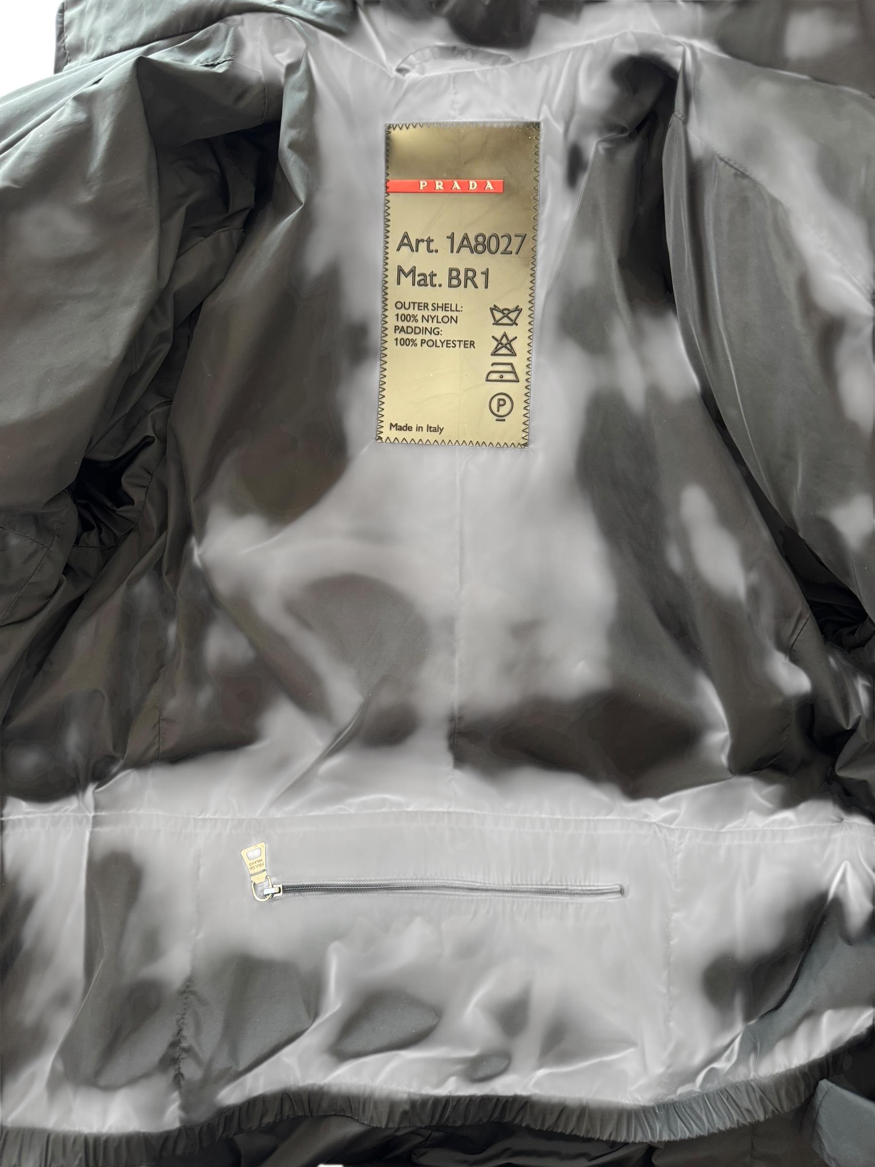 PRADA BLACK NYLON PUFFER JACKET