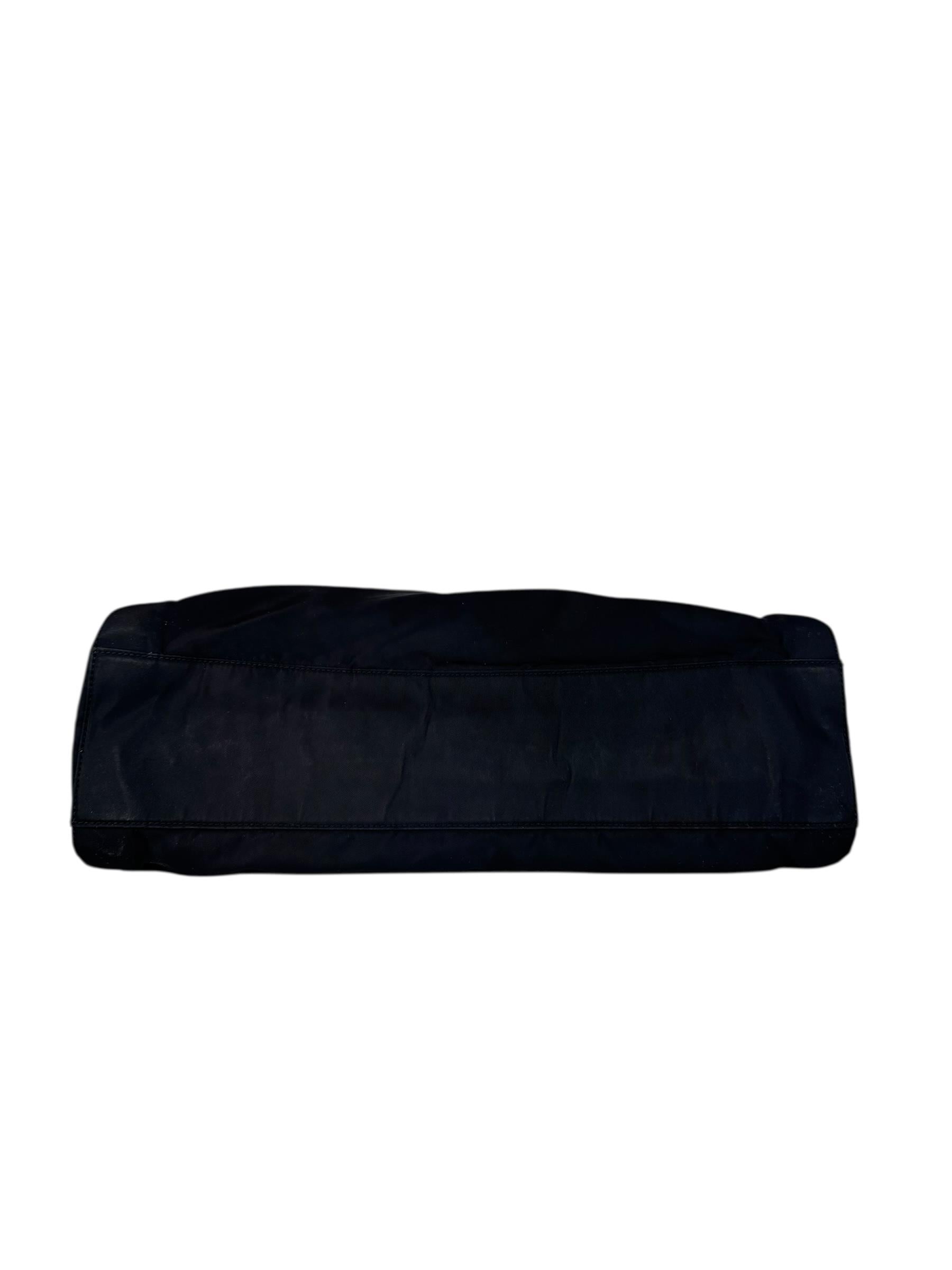 PRADA BLACK NYLON TOTE BAG