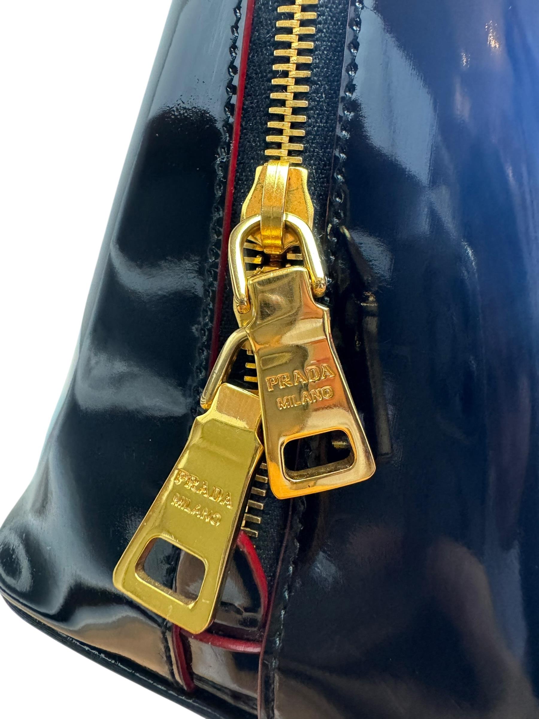 PRADA BLACK PATENT LEATHER BAG