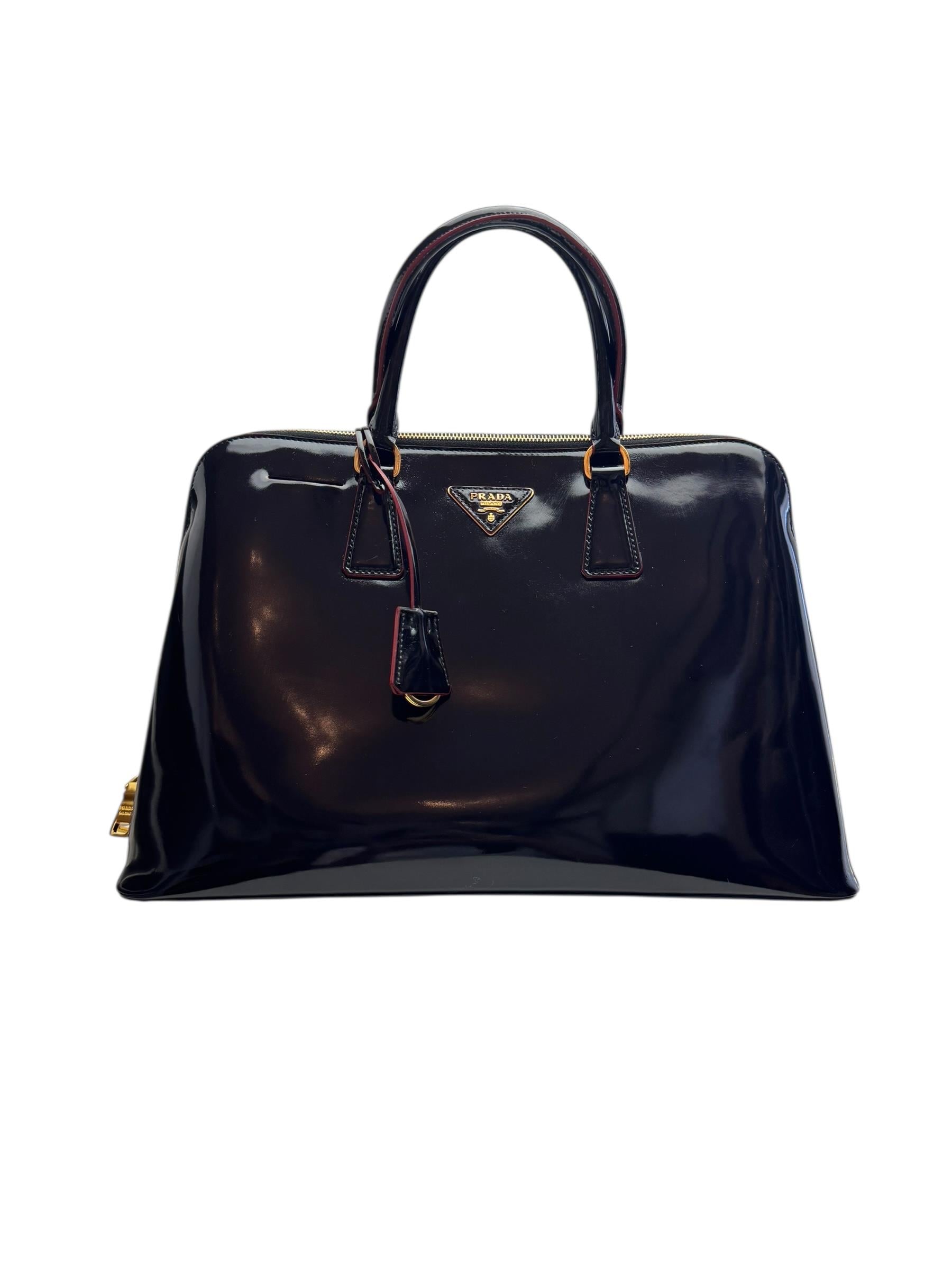 PRADA BLACK PATENT LEATHER BAG