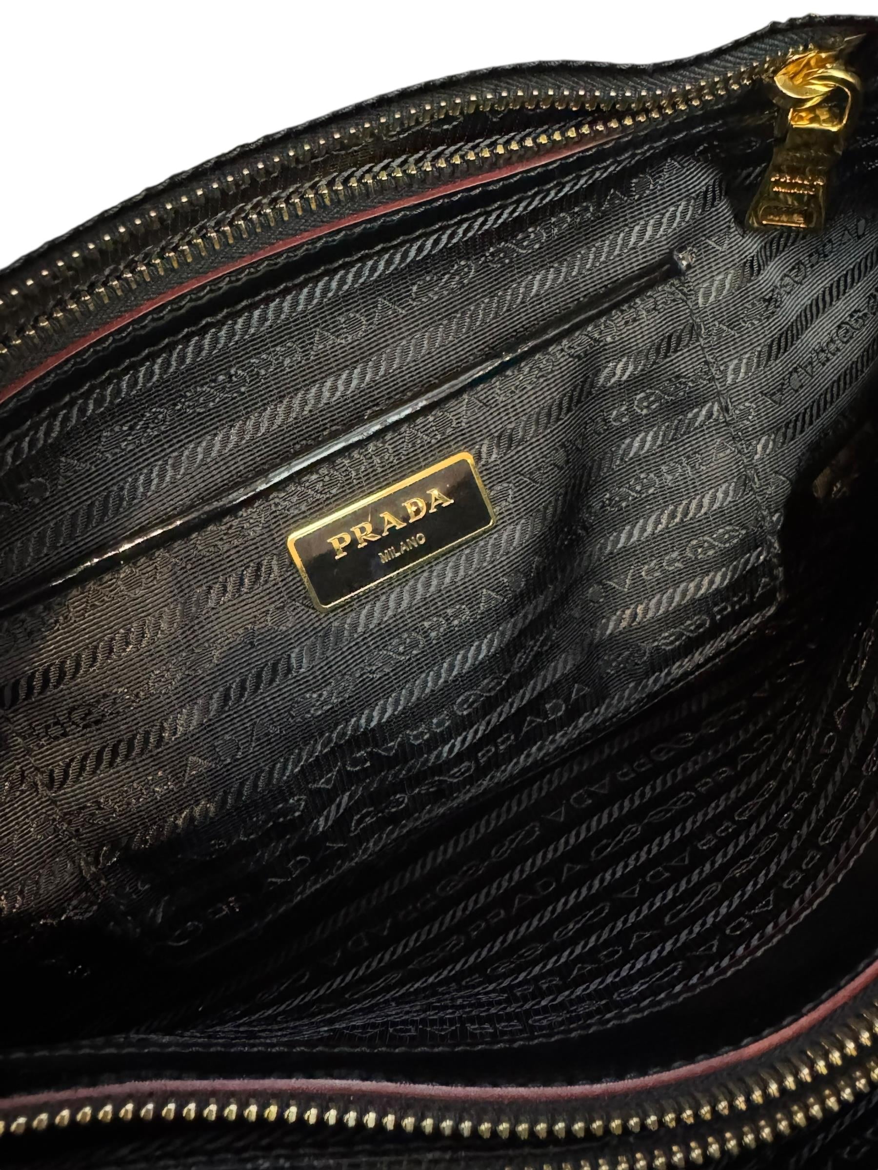 PRADA BLACK PATENT LEATHER BAG