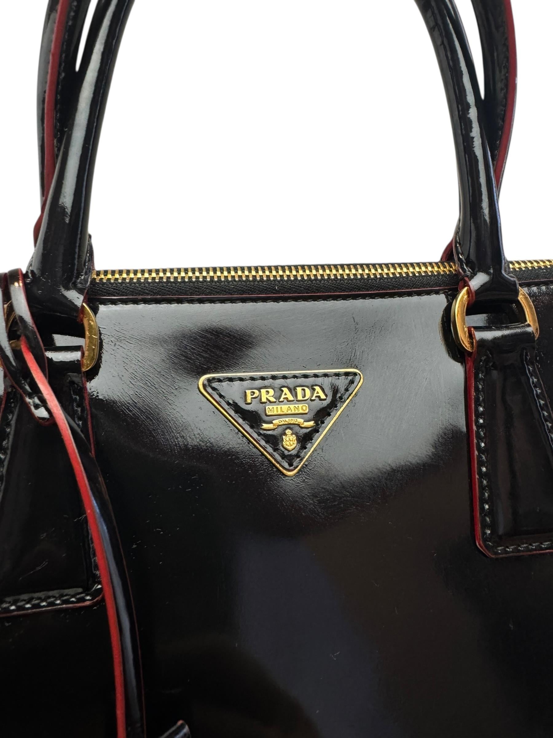PRADA BLACK PATENT LEATHER BAG