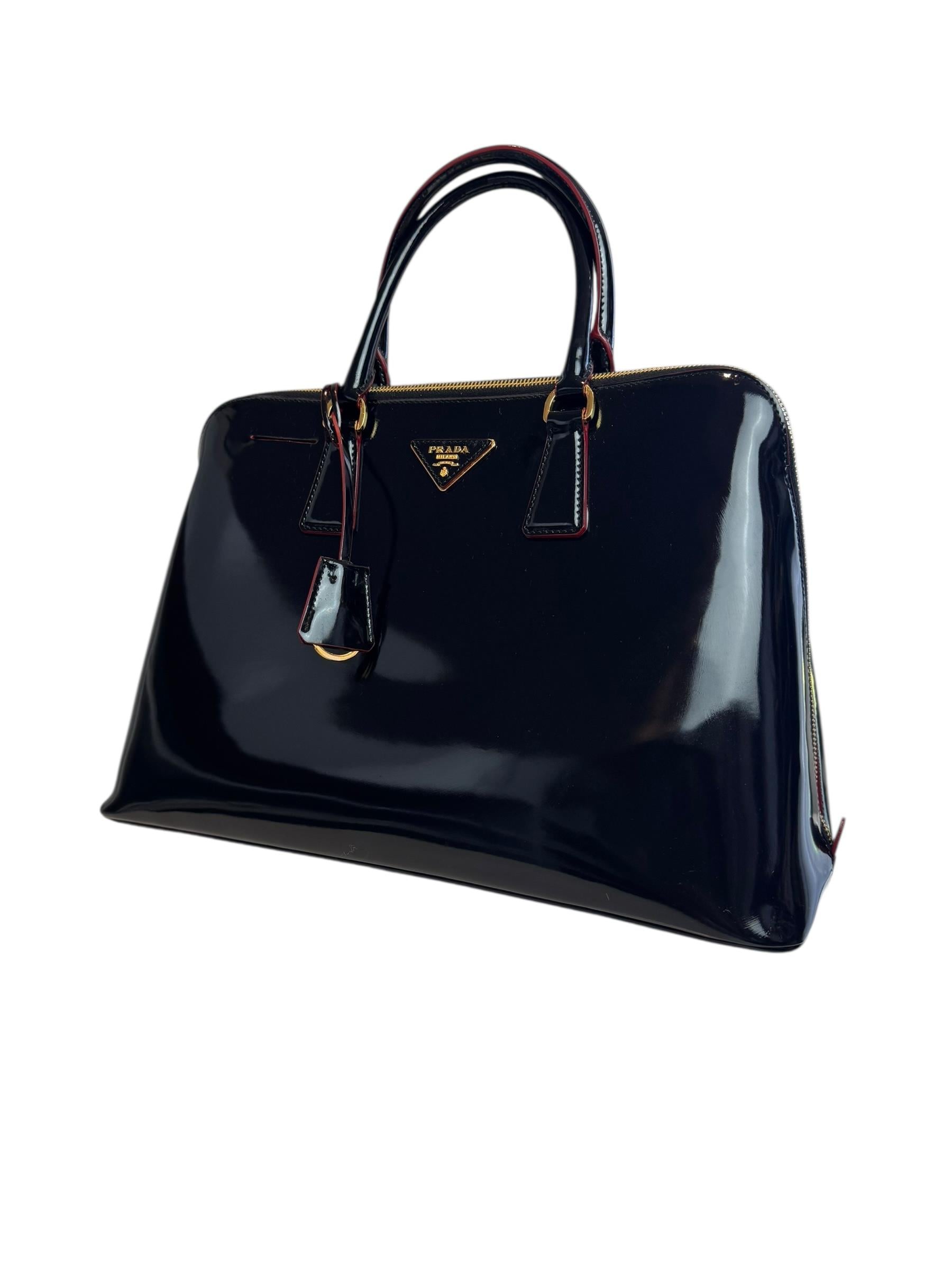 PRADA BLACK PATENT LEATHER BAG
